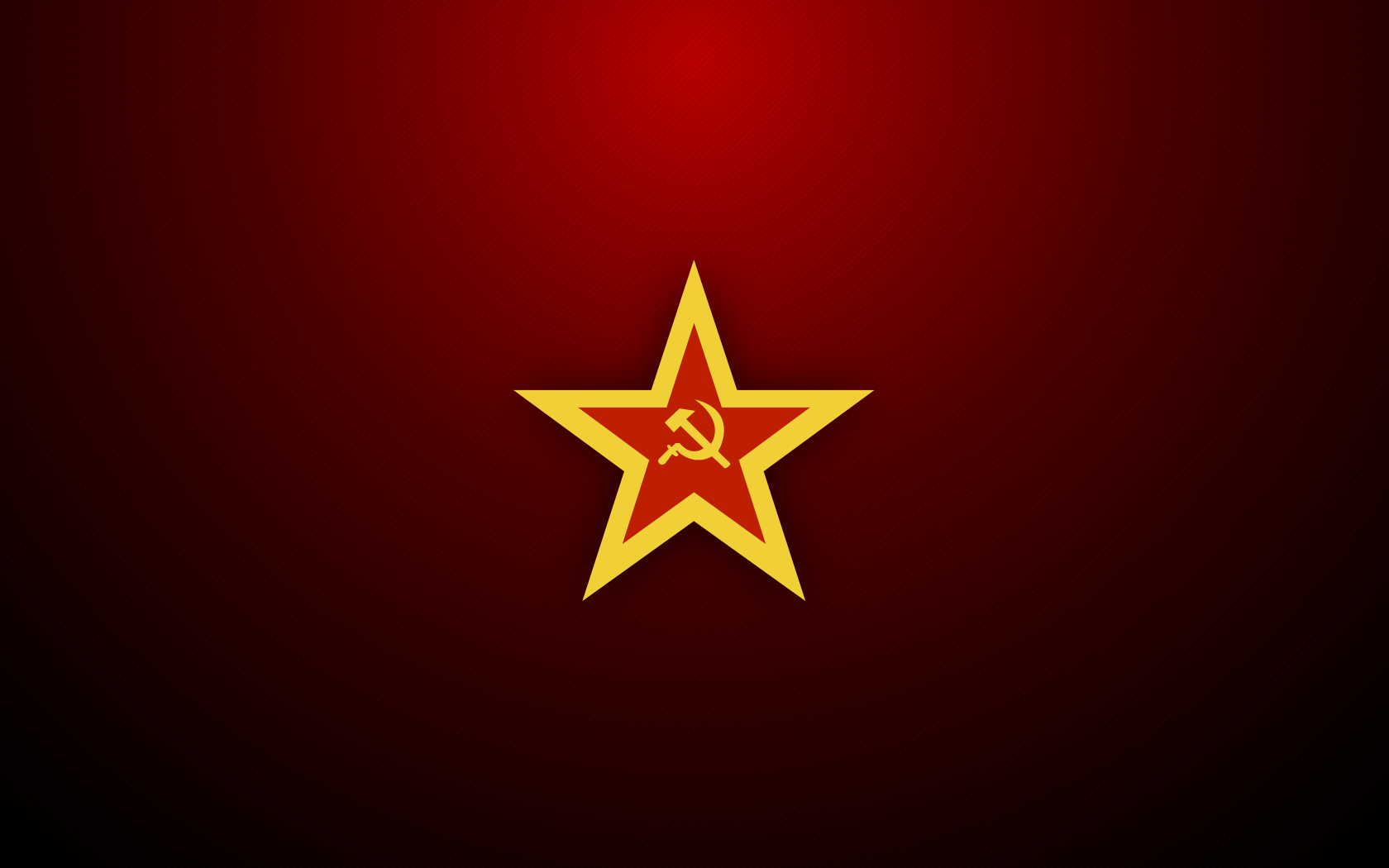 General 1680x1050 red communism simple background minimalism hammer and sickle red star gradient USSR