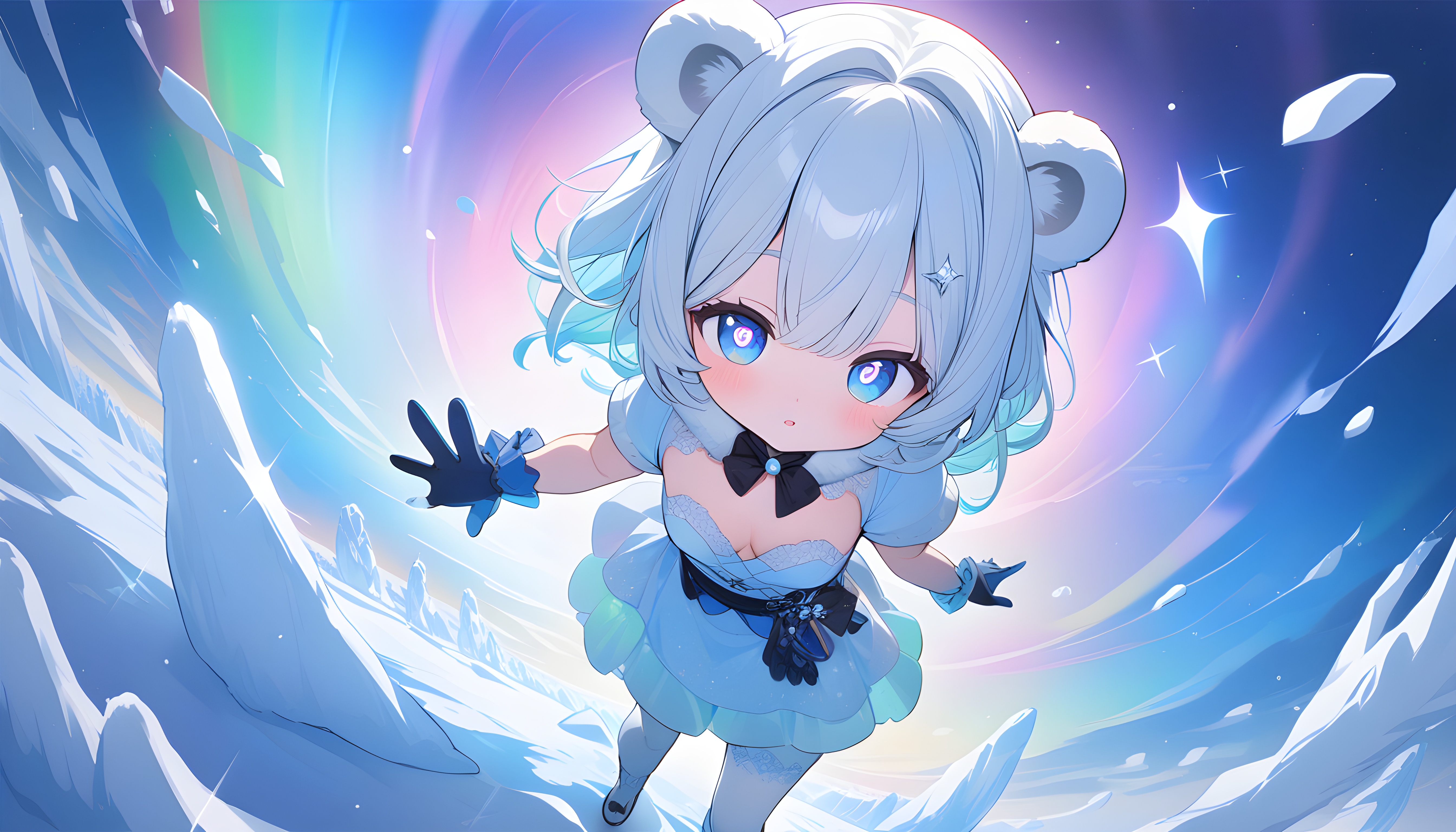 Anime 5376x3072 anime girls AI art Ice Bear