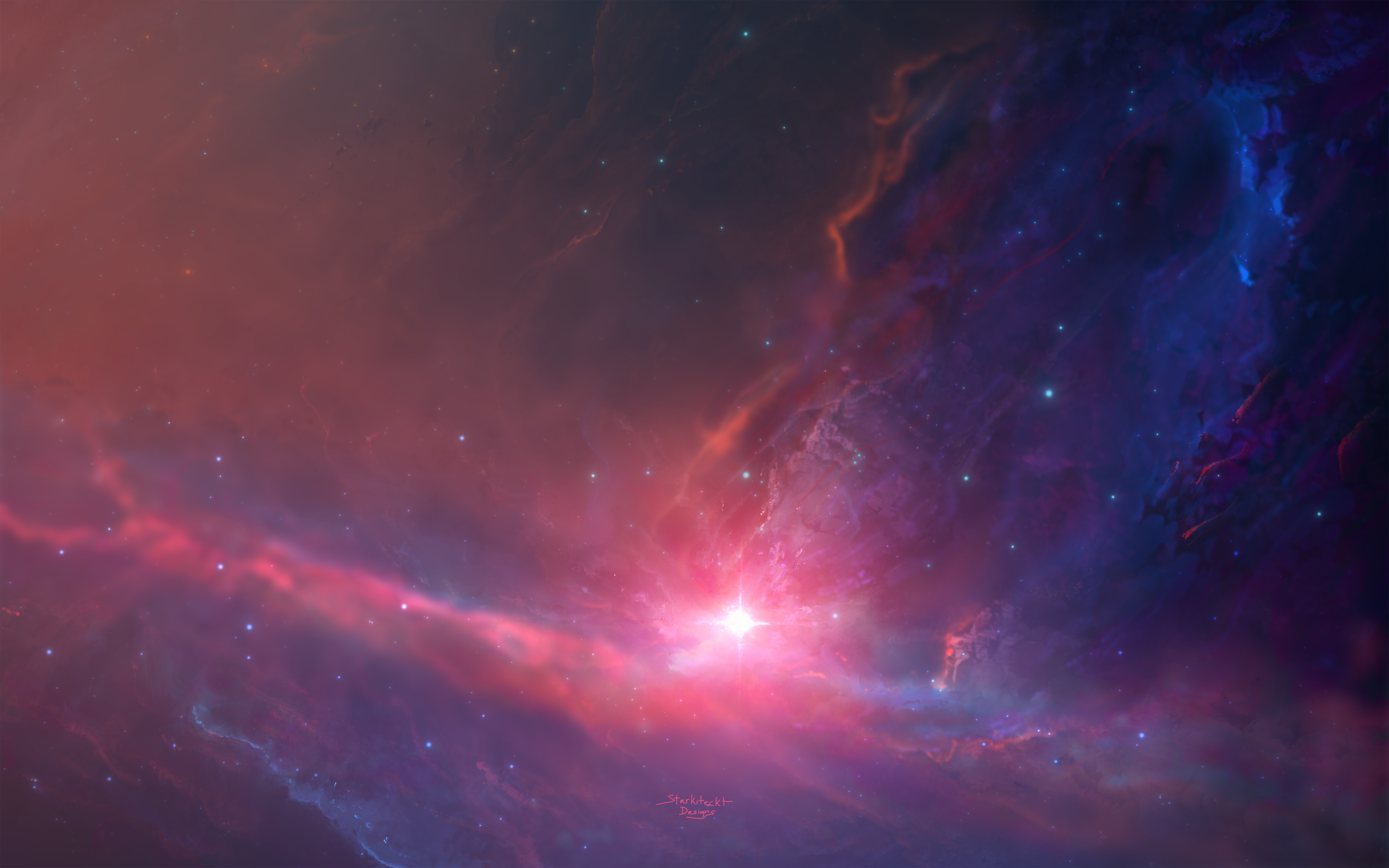 General 5120x3200 Starkiteckt nebula universe galaxy stars NoAI