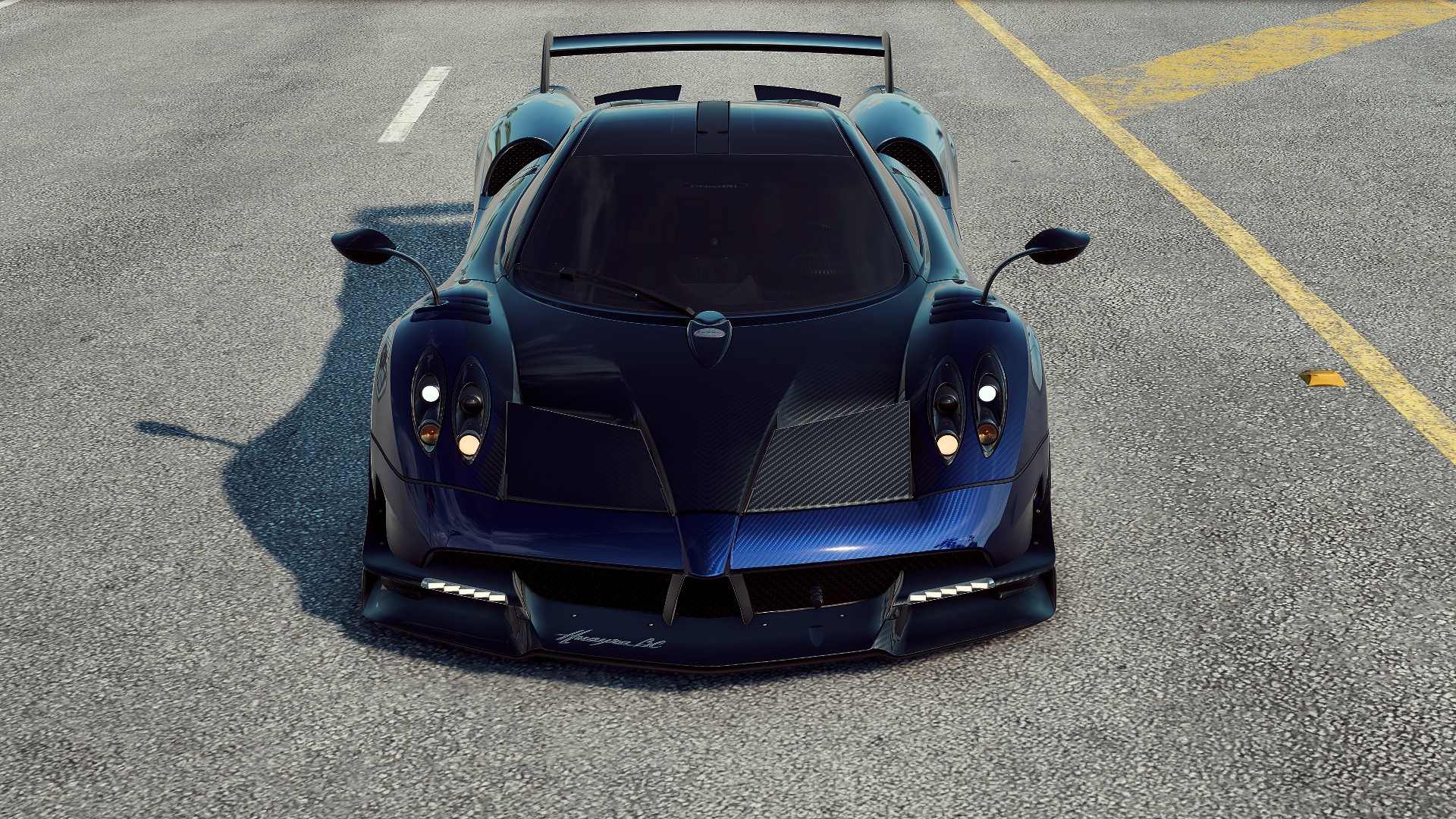 General 1920x1080 Pagani Huayra Pagani carbon fiber  4K Need for Speed: Heat street view frontal view car blue CGI video games