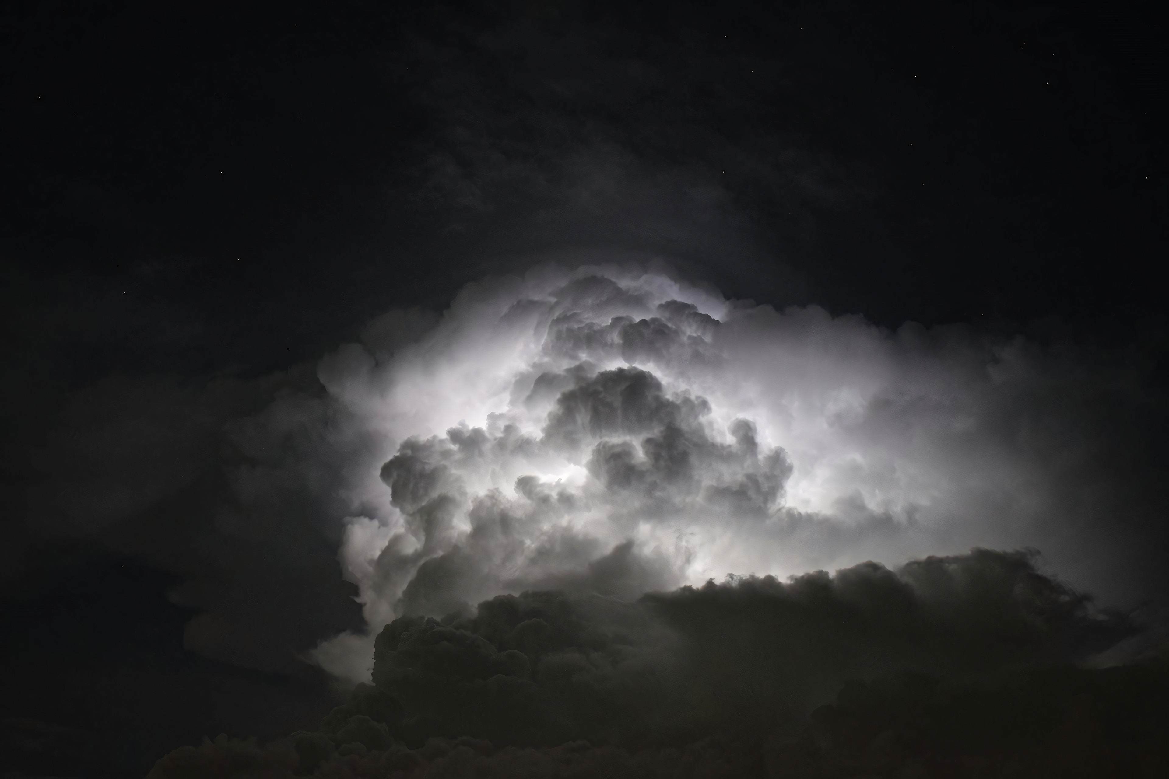 General 3840x2560 clouds dark night white nature glowing