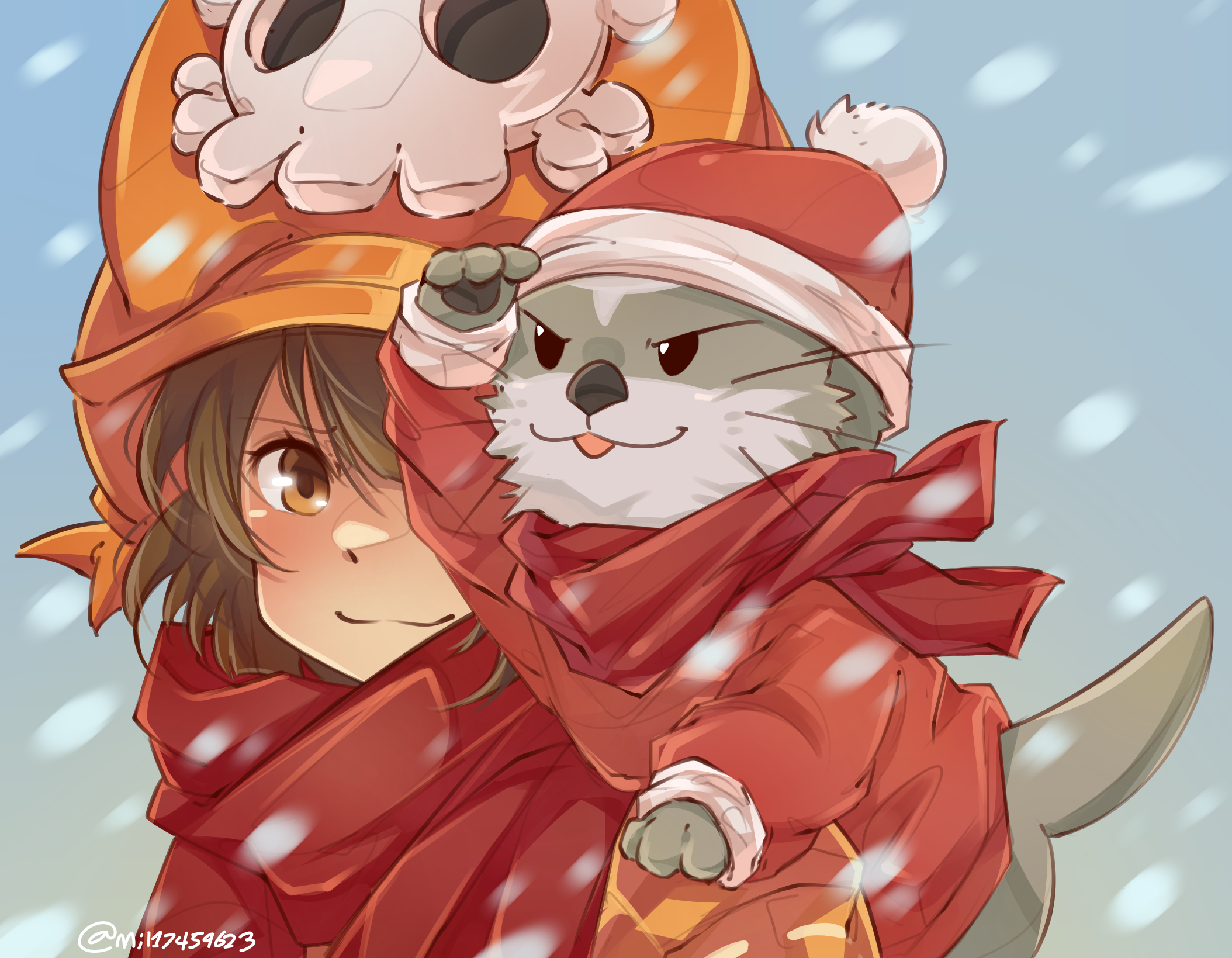 Anime 2108x1639 Guilty Gear Guilty gear strive May (Guilty Gear) otters snow scarf anime games anime girls