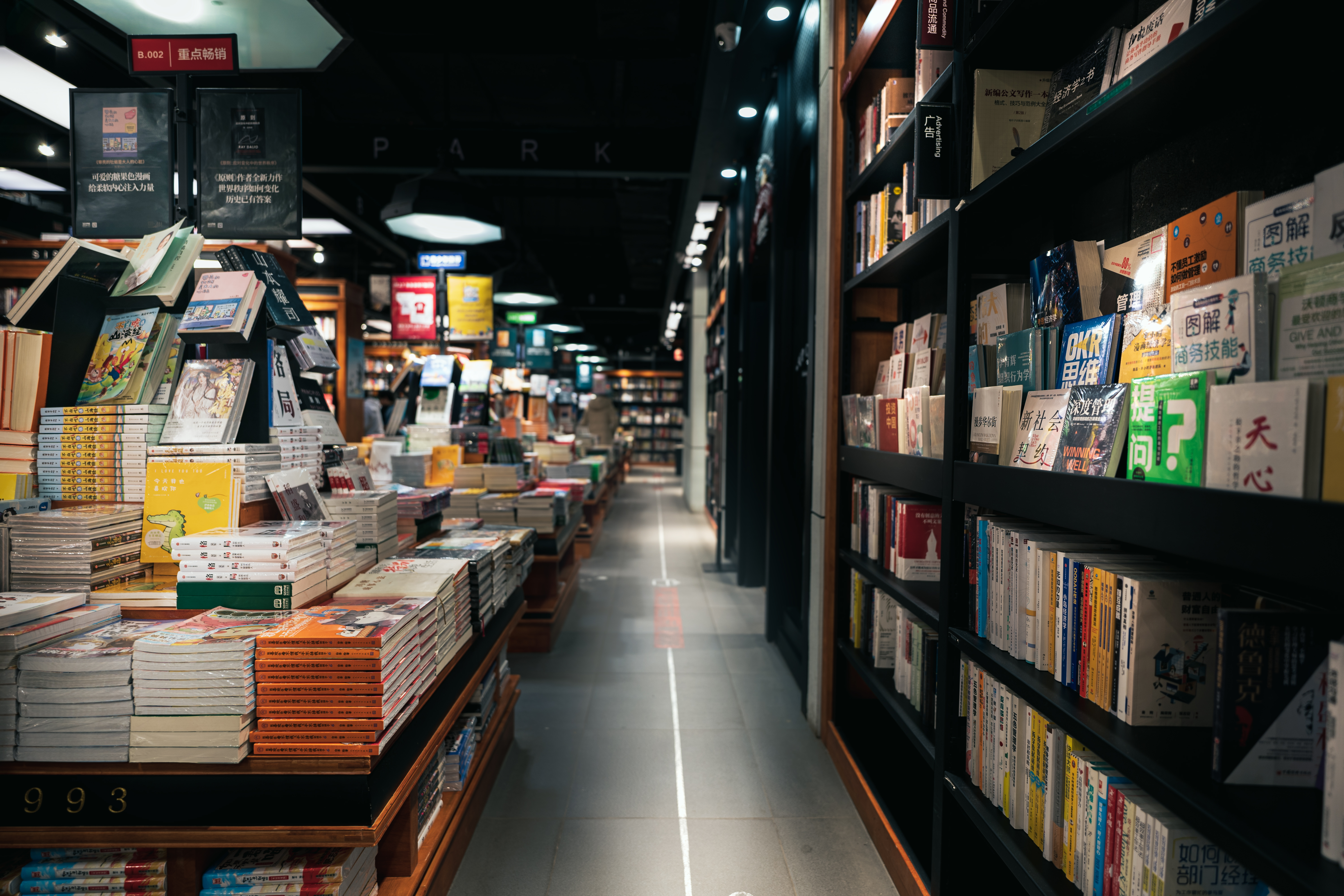 General 6000x4000 bookstore books indoors photography Chinese