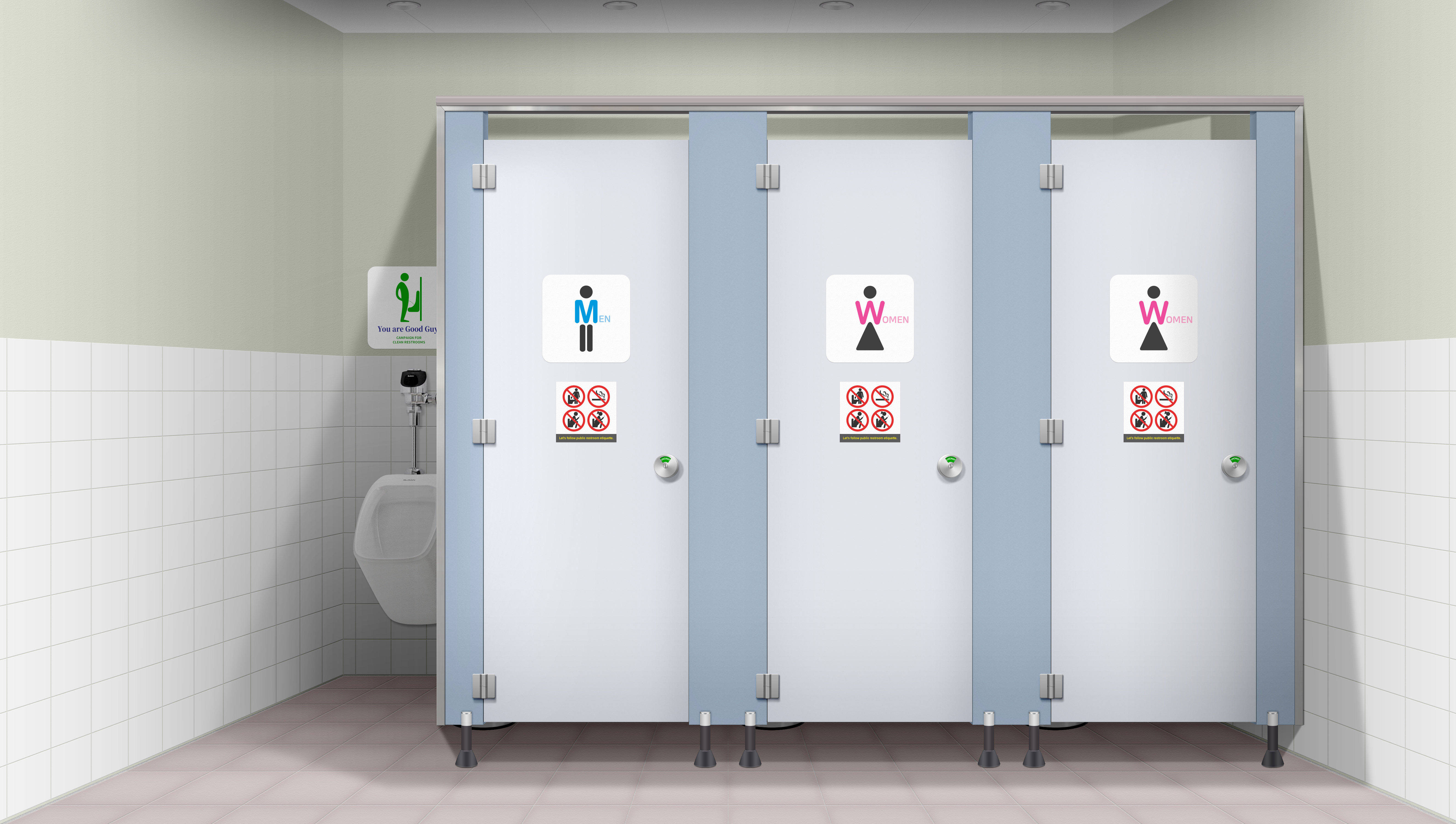 General 5300x3000 public restroom signs vector digital art