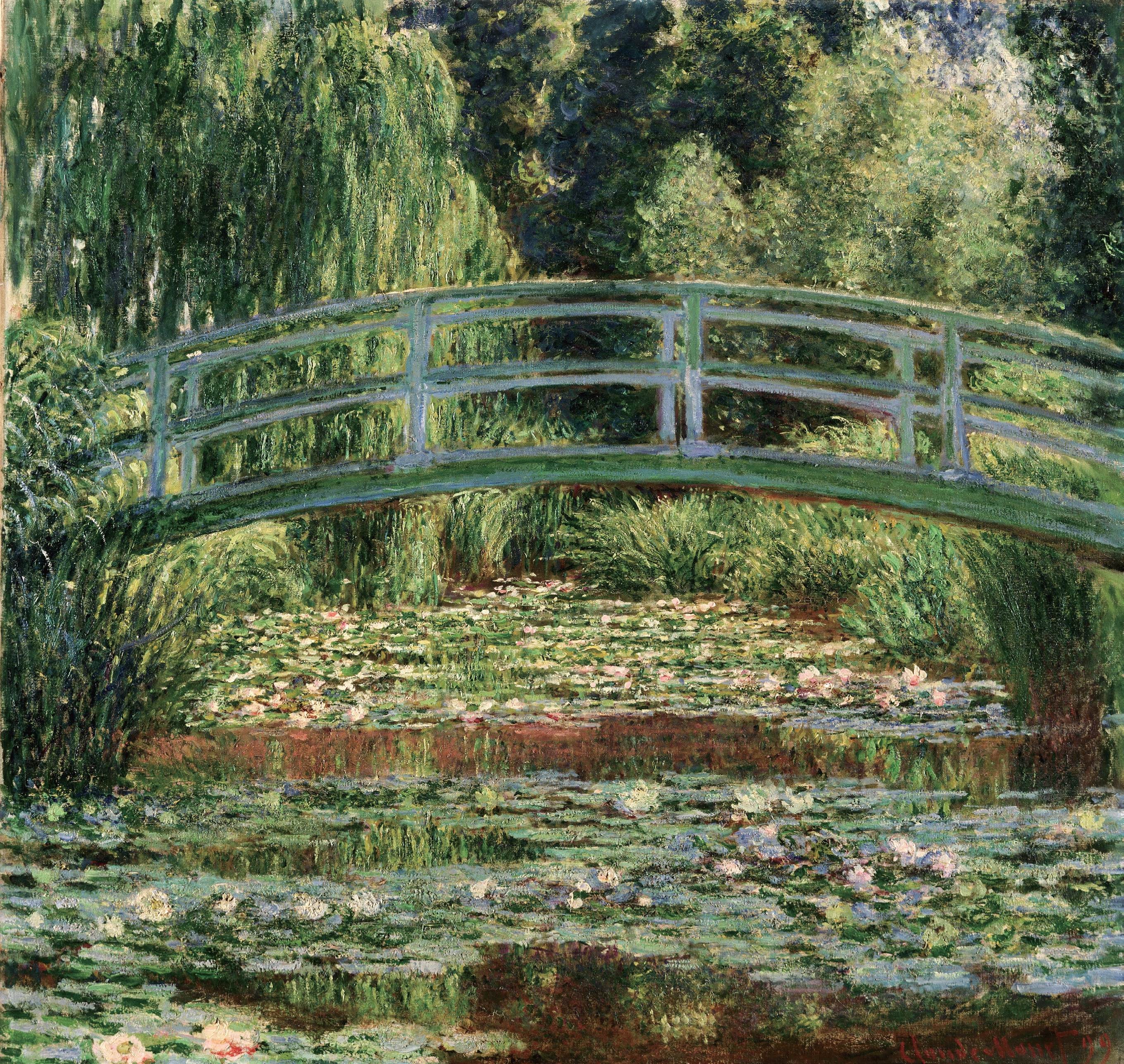 General 2719x2575 Oil on canvas oil painting Claude Monet bridge artwork classic art