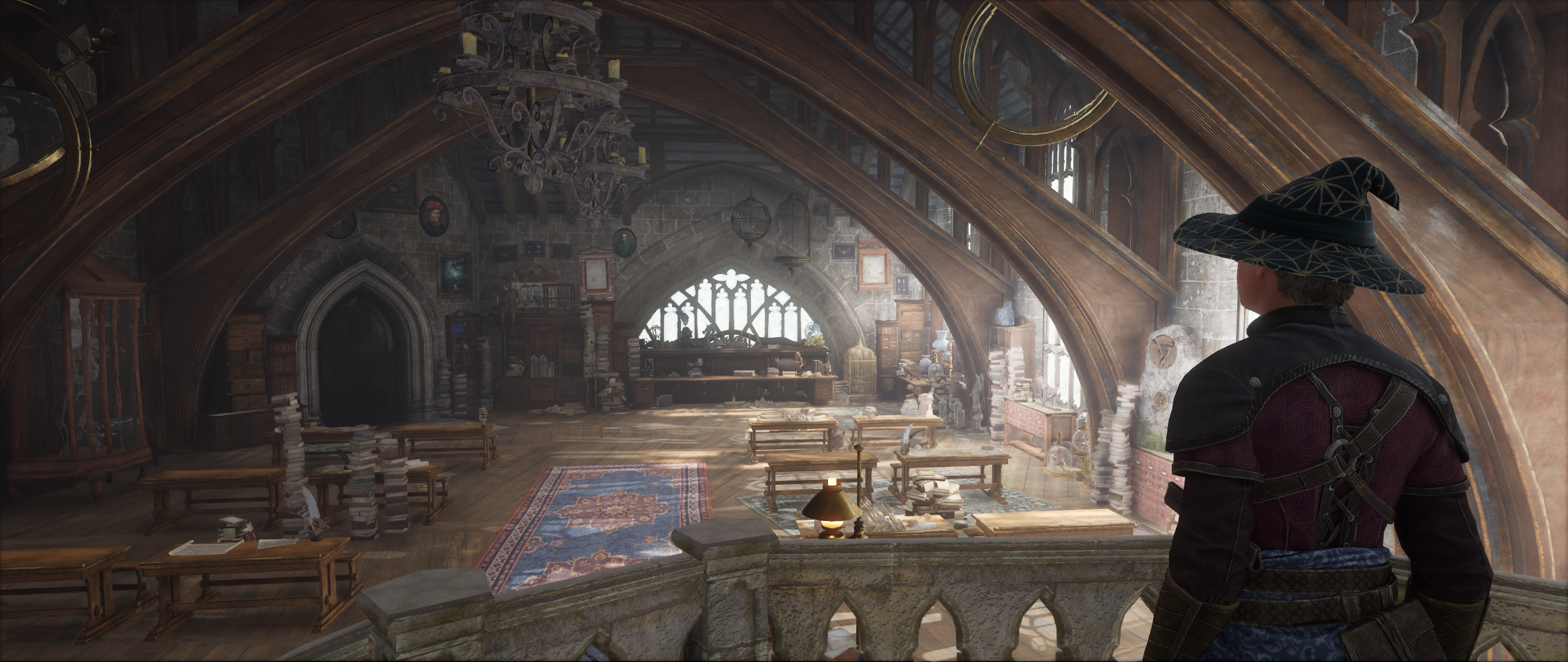 General 2560x1080 Hogwarts Legacy Hogwarts Harry Potter video game art screen shot Avalanche Software CGI video games interior video game characters books