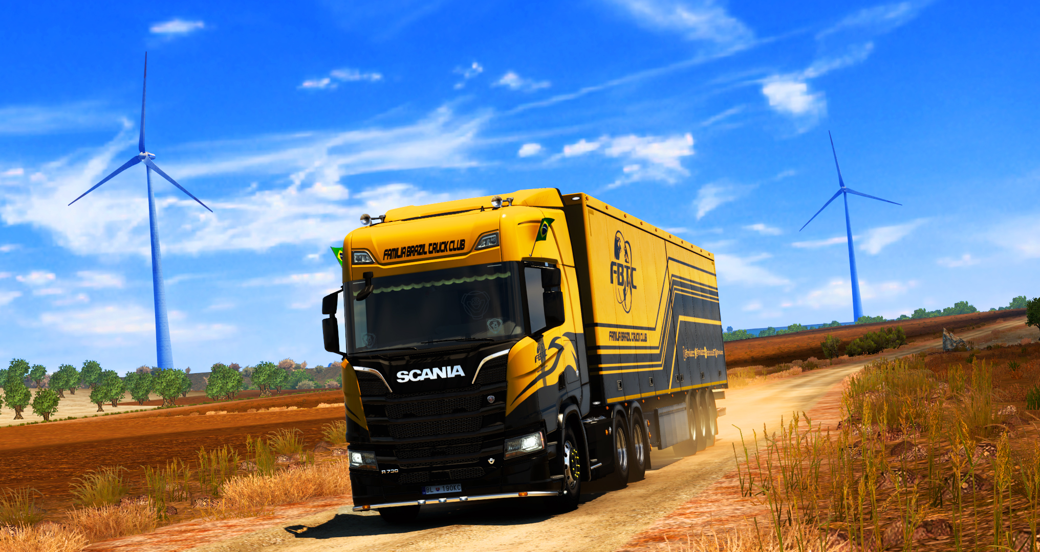 General 2032x1080 SCS Software Scania DLC Iberia Euro Truck Simulator 2 Spain VTC FBTC video games CGI truck Sunny