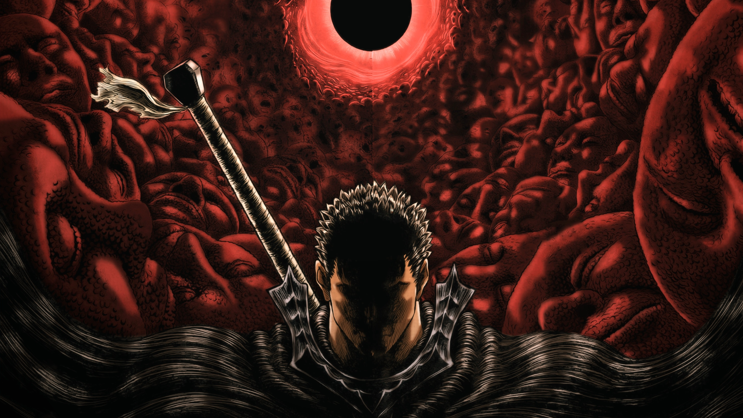 Anime 2560x1440 Guts eclipse  Berserk anime manga sword Kentaro Miura