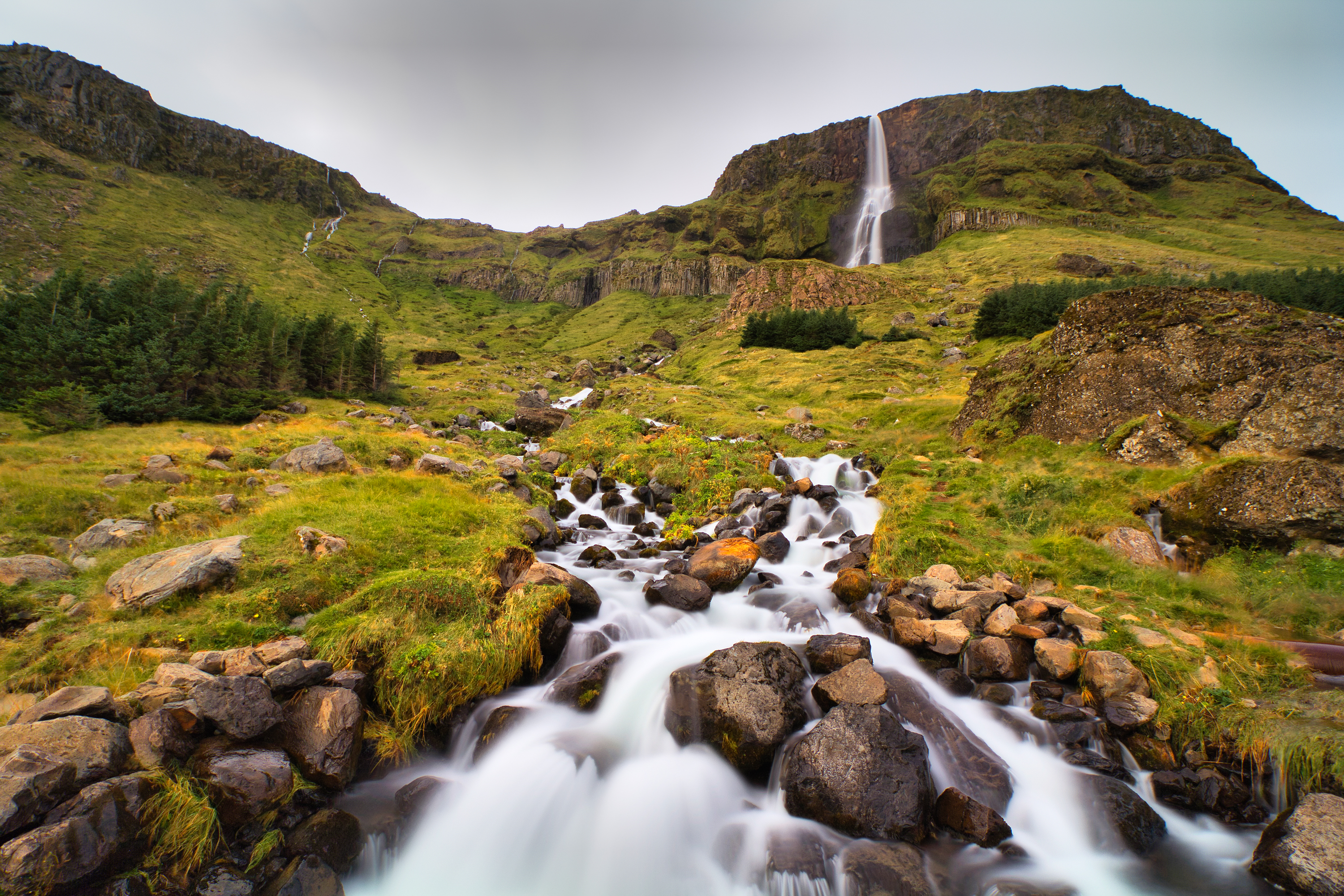 General 3000x2000 Iceland nature waterfall landscape rocks river moss