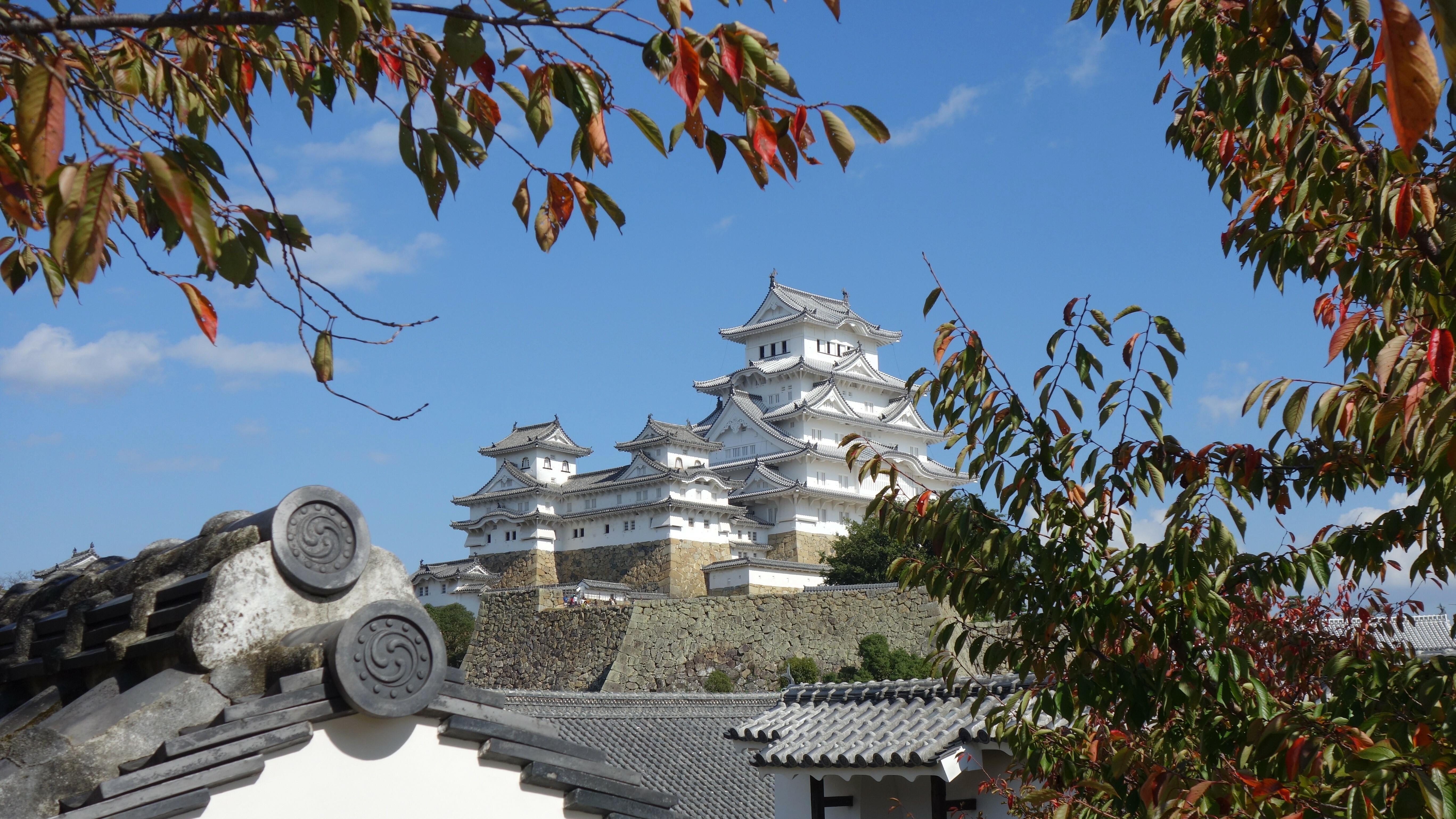 General 5469x3075 castle building Japan fall Himeji Castle landscape architecture