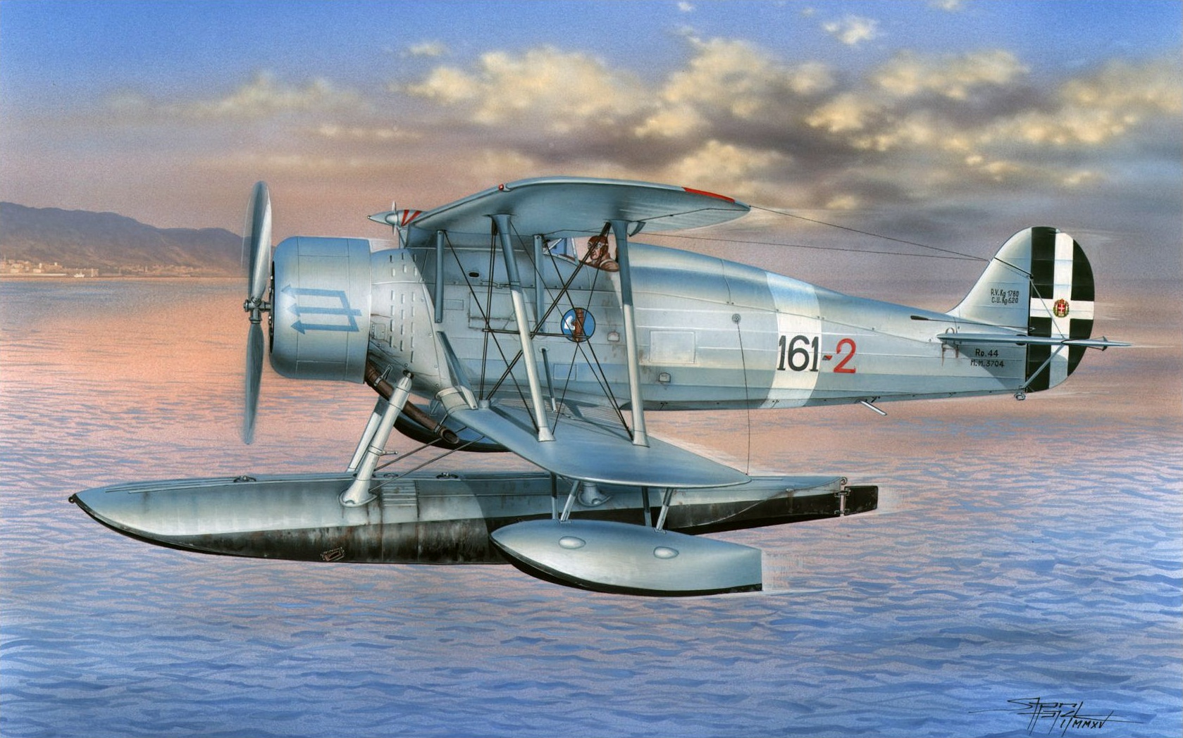 General 1679x1048 World War II war aircraft airplane military military aircraft Italy Italian biplane floatplane Italian aircraft
