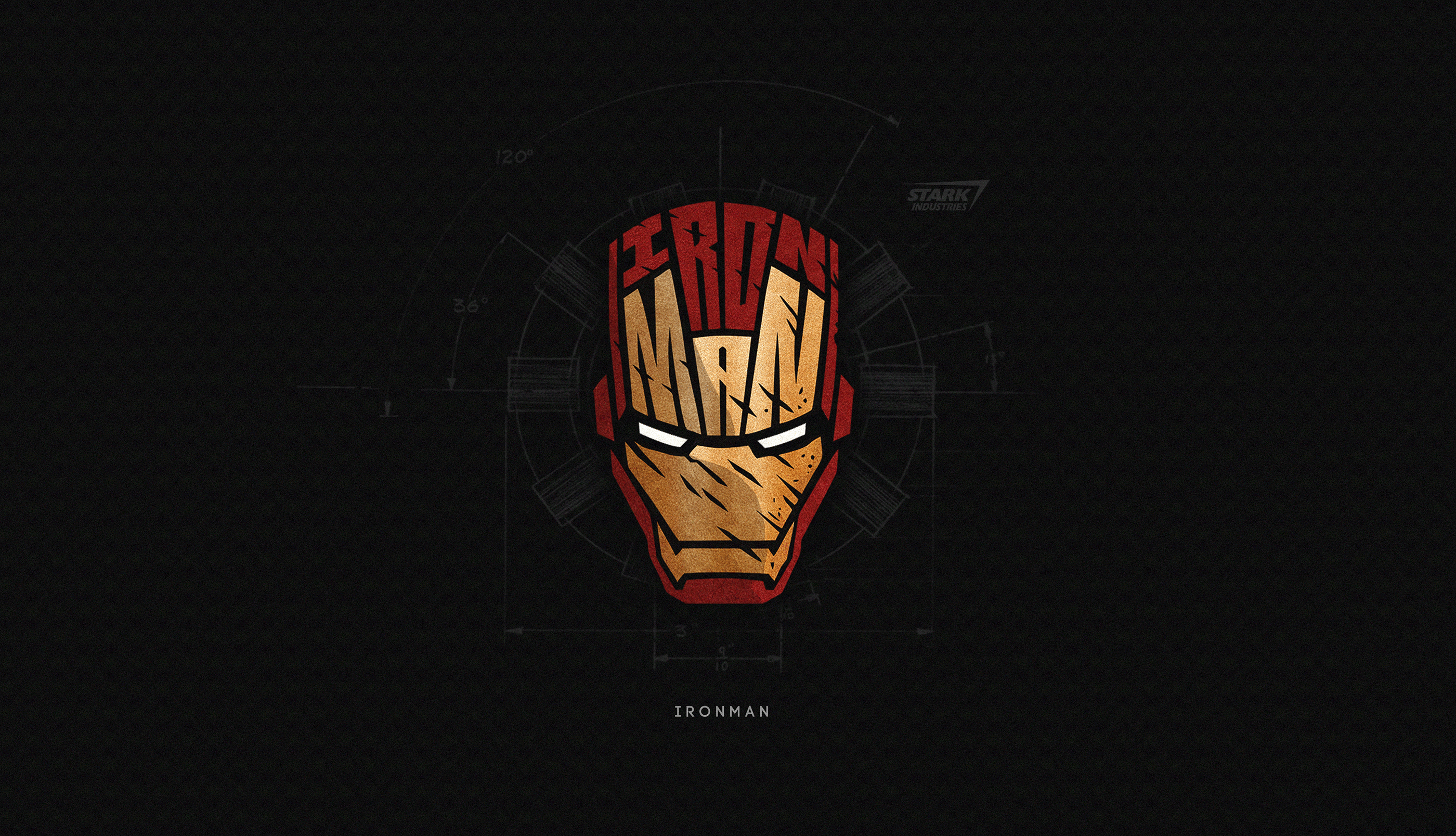 General 2800x1607 digital art illustration artwork collections logo Iron Man movie characters Marvel Comics helmet Stark Industries minimalism simple background