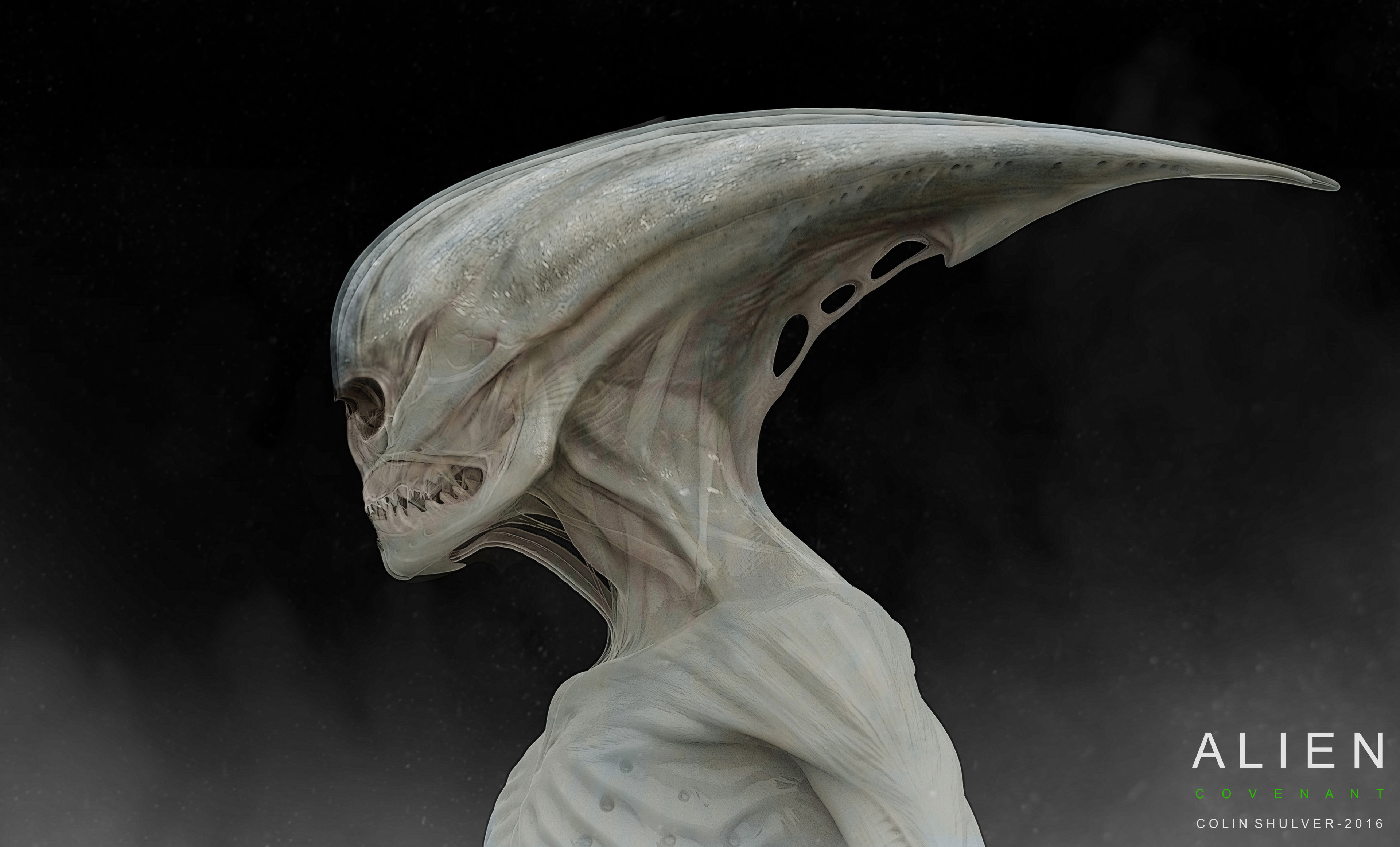 General 3840x2323 artwork horror science fiction Xenomorph Alien: Covenant aliens