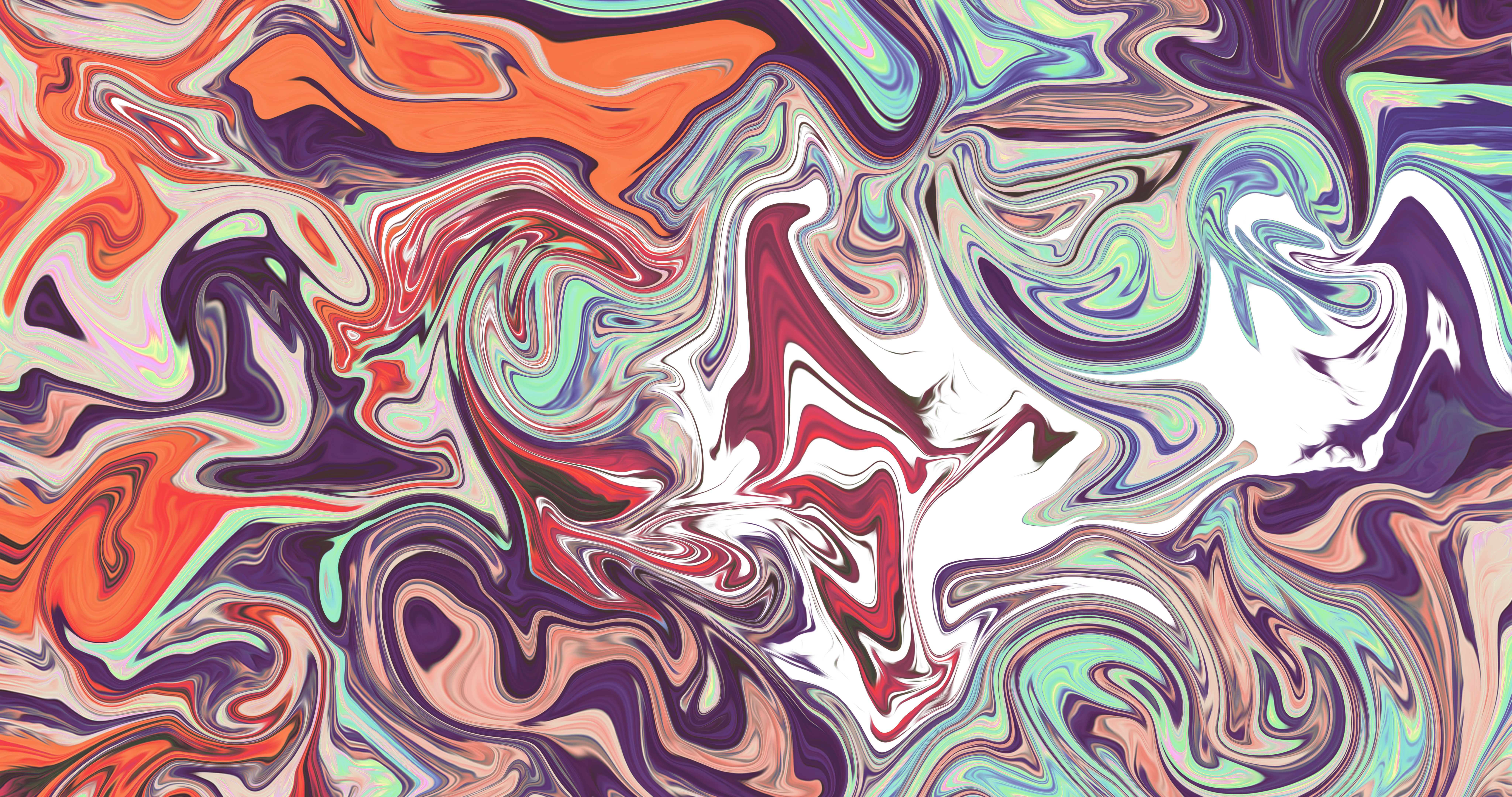 General 8192x4320 abstract liquid fluid interference colorful shapes gradient digital art artwork screen shot