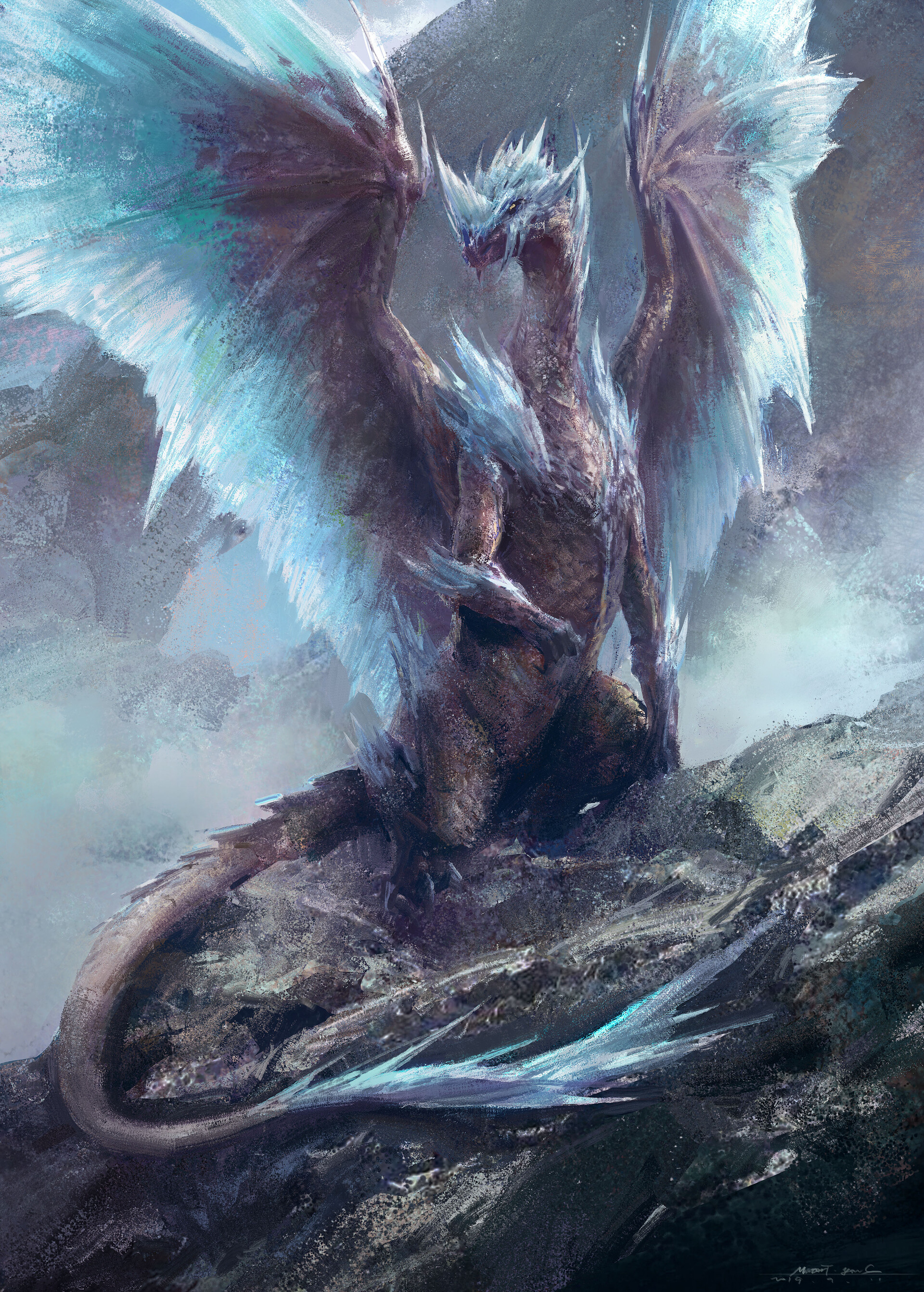 General 1920x2685 Mazert Young artwork dragon creature fantasy art Monster Hunter World: Iceborne Velkhana