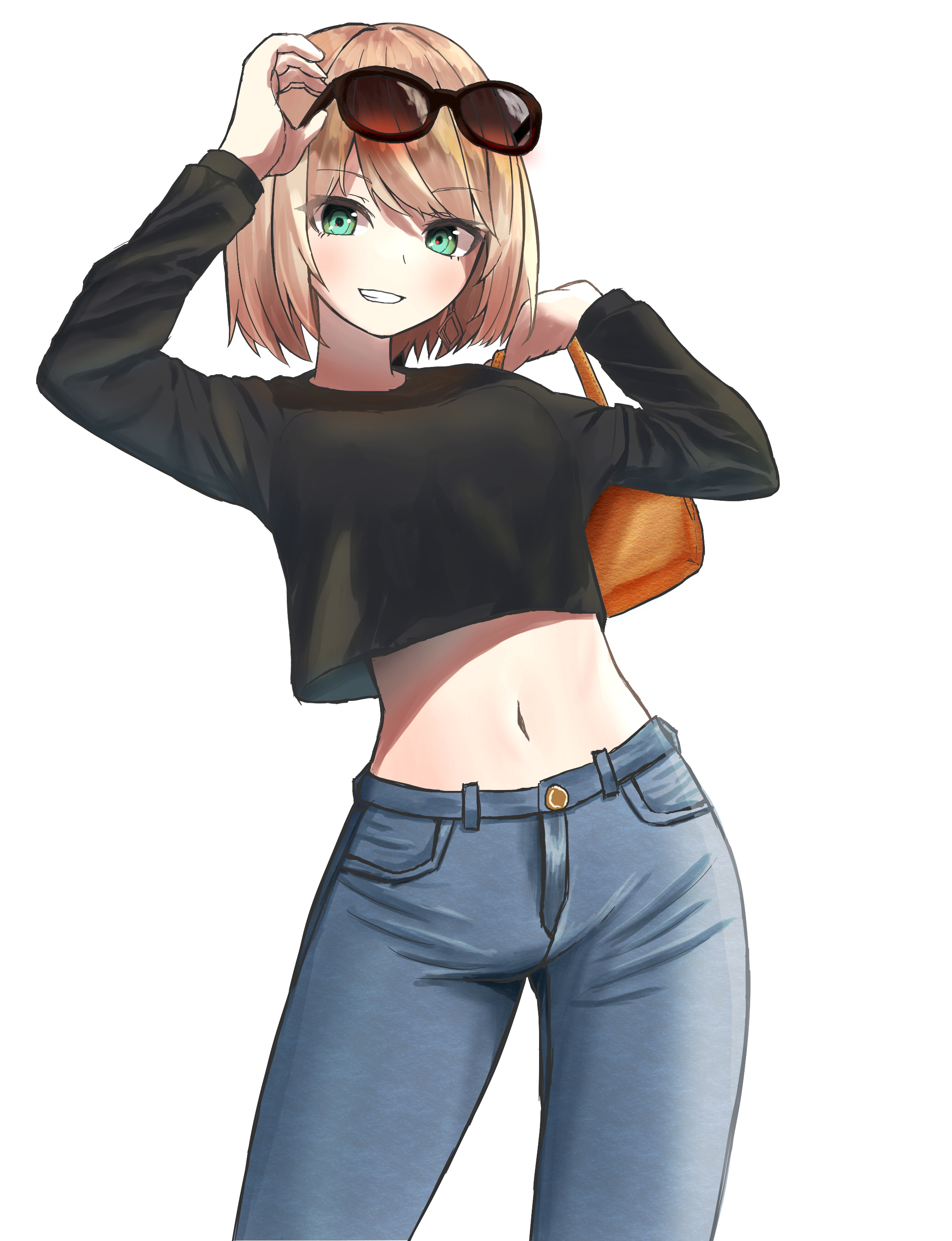 Anime 2084x2716 anime anime girls digital art artwork looking at viewer portrait display portrait belly belly button 2D