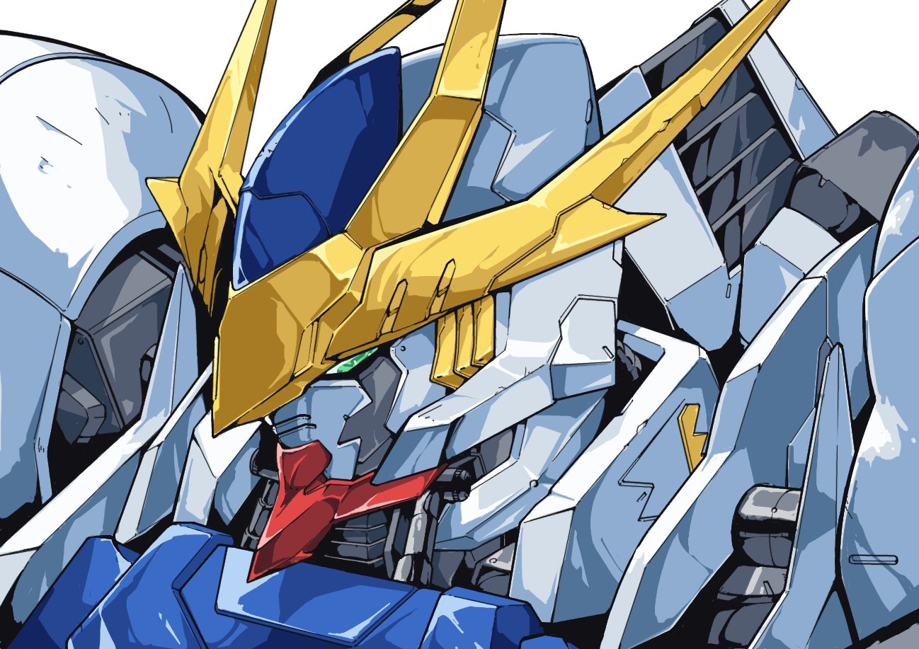 Anime 1298x917 anime mechs Gundam Super Robot Taisen Mobile Suit Gundam: Iron-Blooded Orphans Gundam Barbatos Lupus Rex artwork digital art fan art