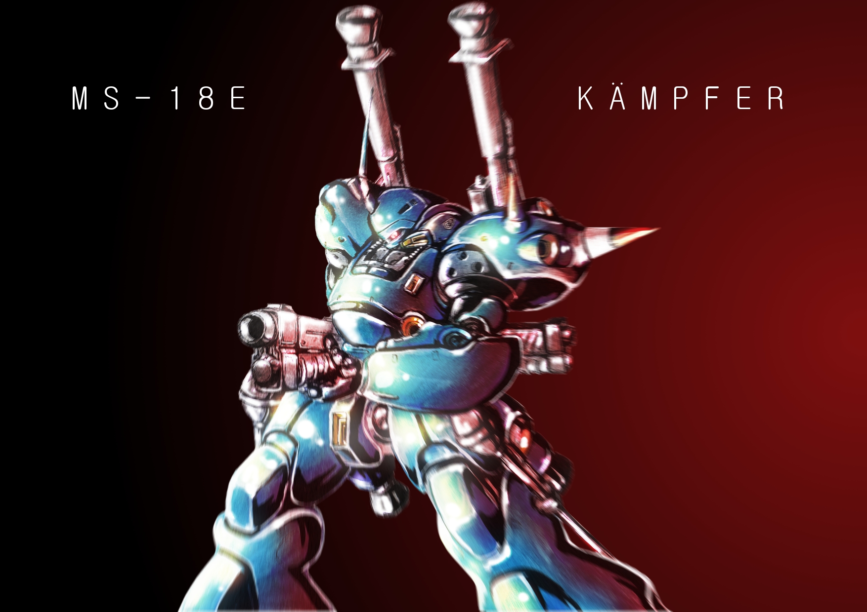 Anime 1754x1240 Kämpfer Mobile Suit Gundam 0080: War in the Pocket anime mechs Mobile Suit Super Robot Taisen artwork digital art fan art
