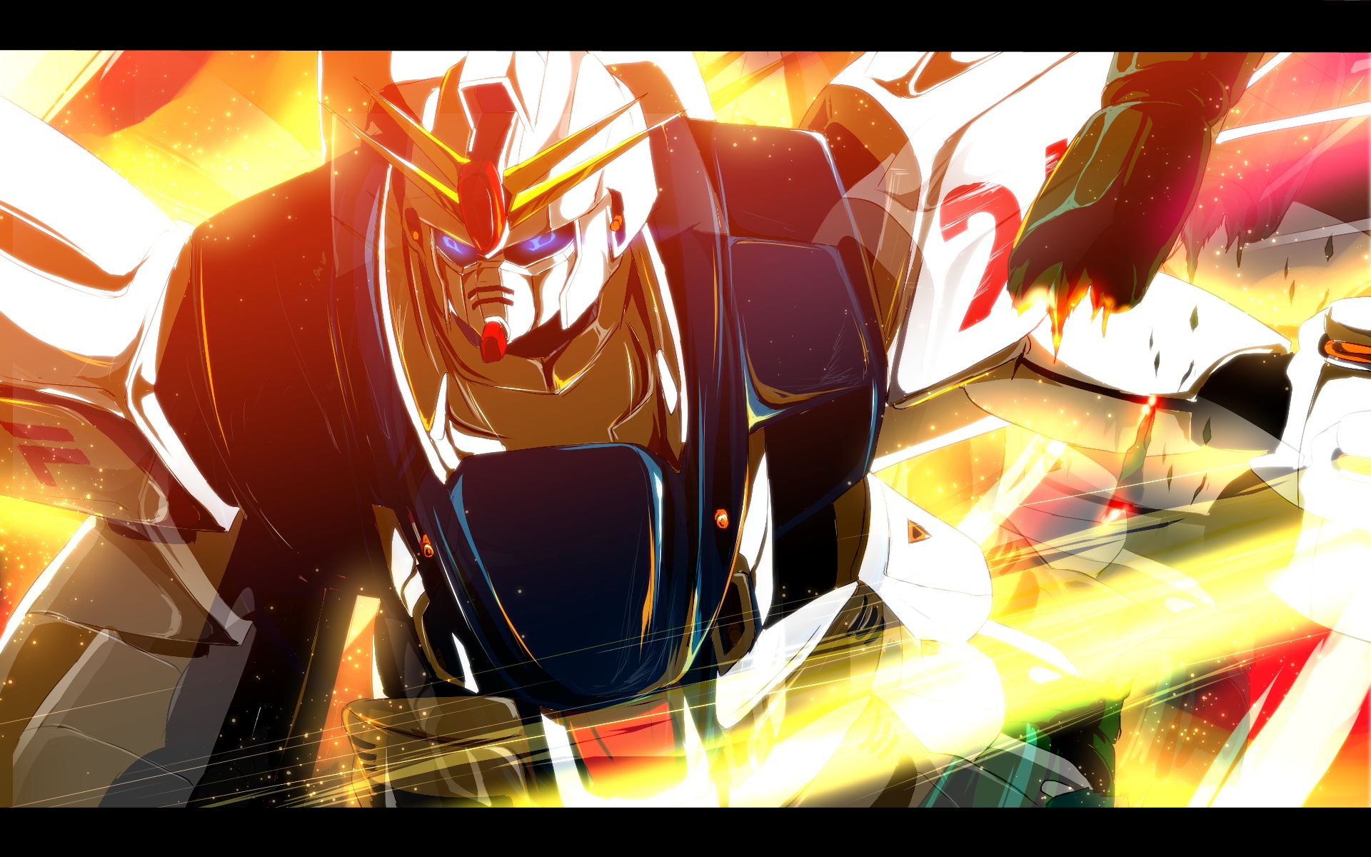 Anime 1920x1200 anime mechs Gundam Super Robot Taisen Mobile Suit Gundam F91 Gundam F91 artwork digital art fan art