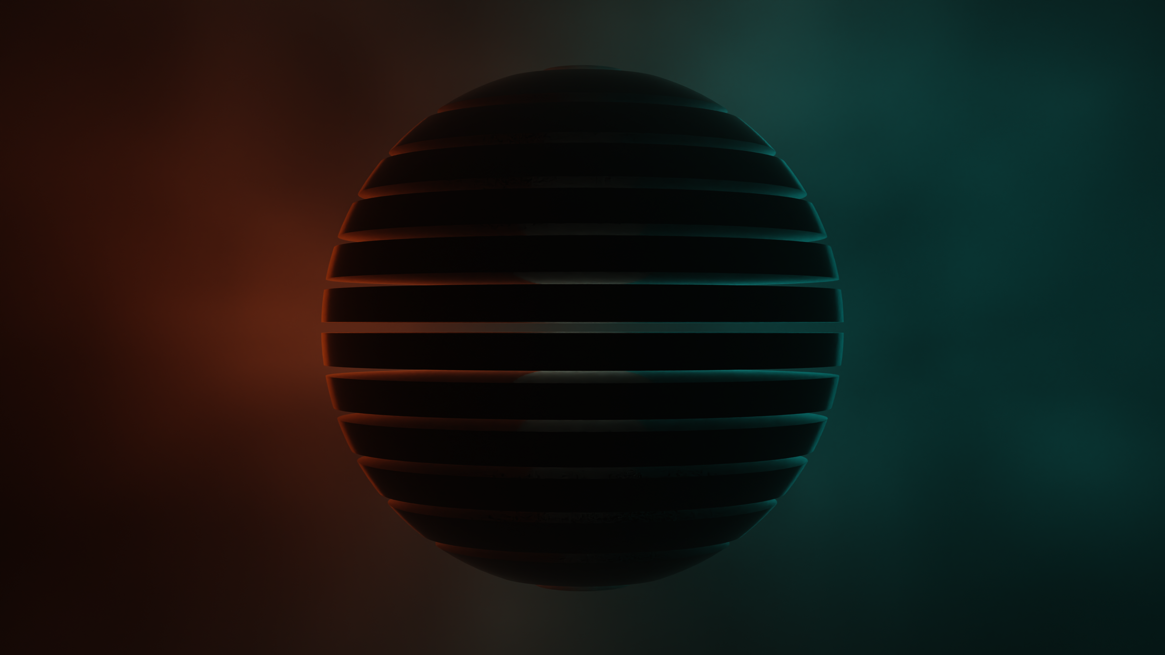 General 3840x2160 simple background CGI abstract artwork Blender sphere