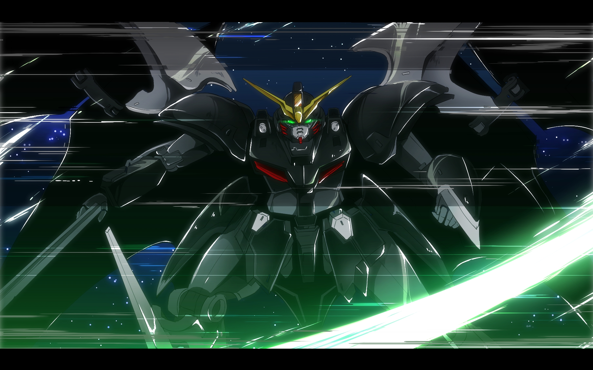 Anime 1920x1200 anime mechs Super Robot Taisen artwork digital art fan art Gundam Deathscythe Hell Mobile Suit Gundam Wing Gundam