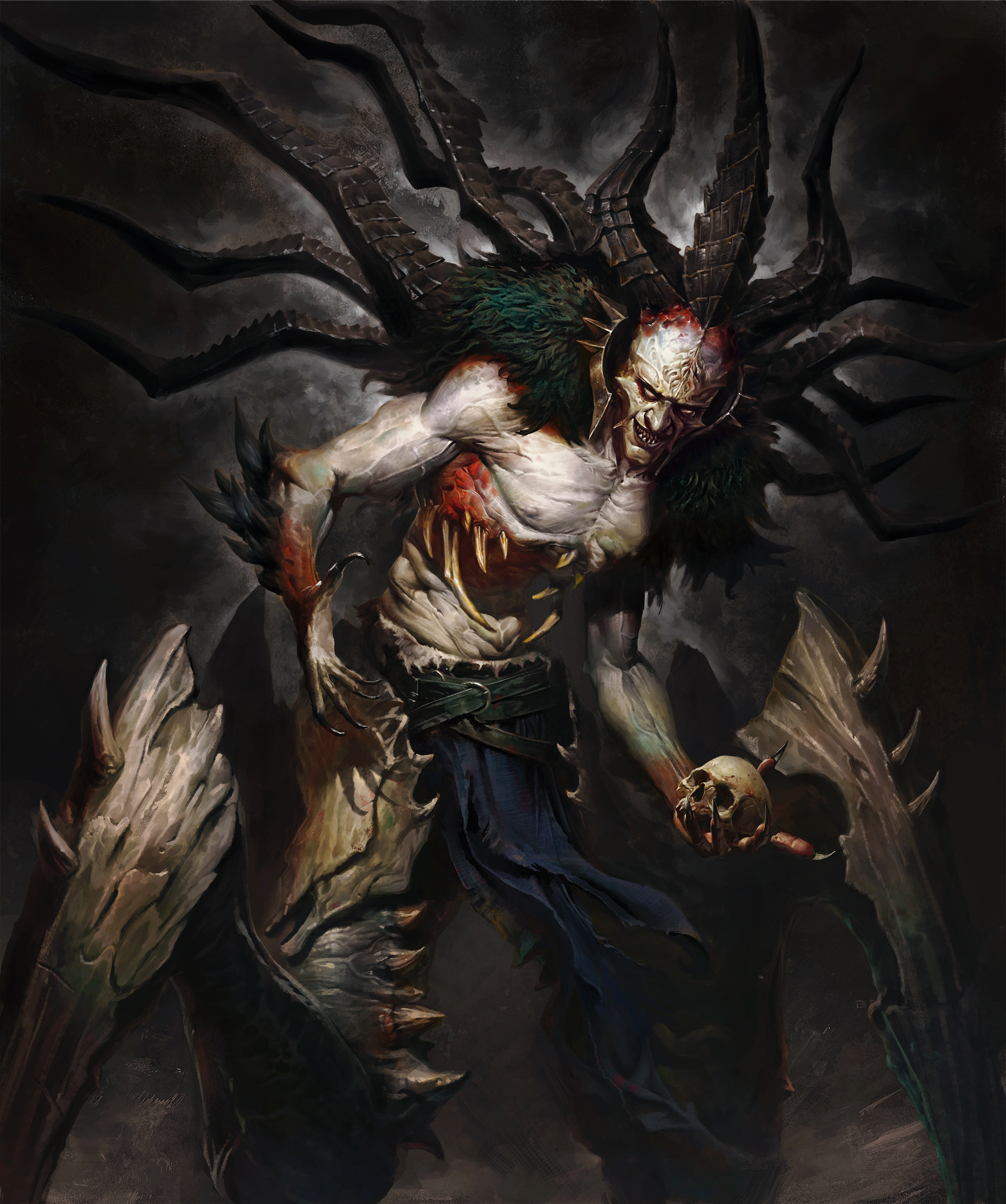 General 2160x2585 Diablo Diablo Immortal video games video game art skull PC gaming creature fantasy art