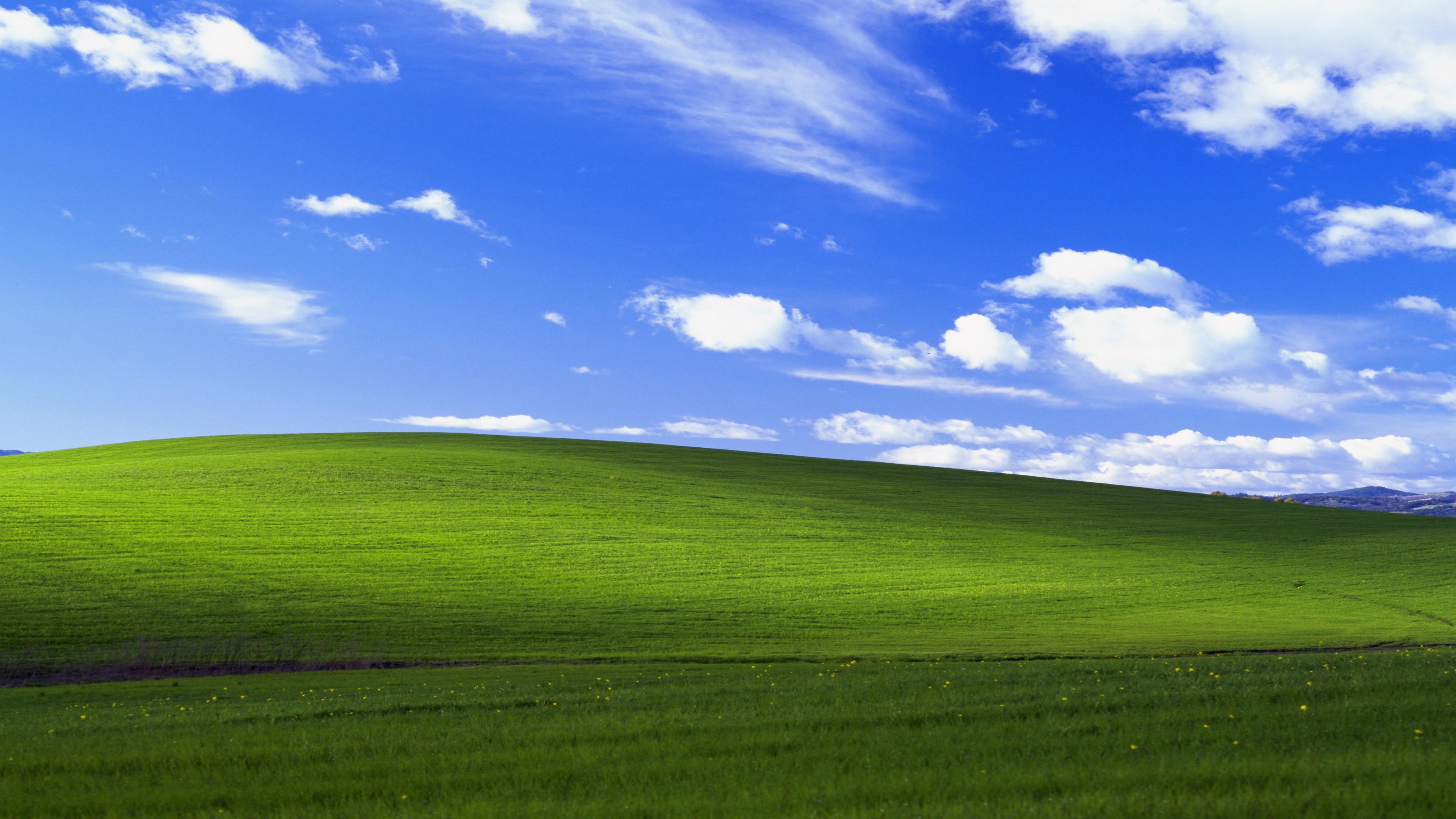 General 3840x2160 Windows XP clouds landscape photography operating system bliss Charles O'Rear