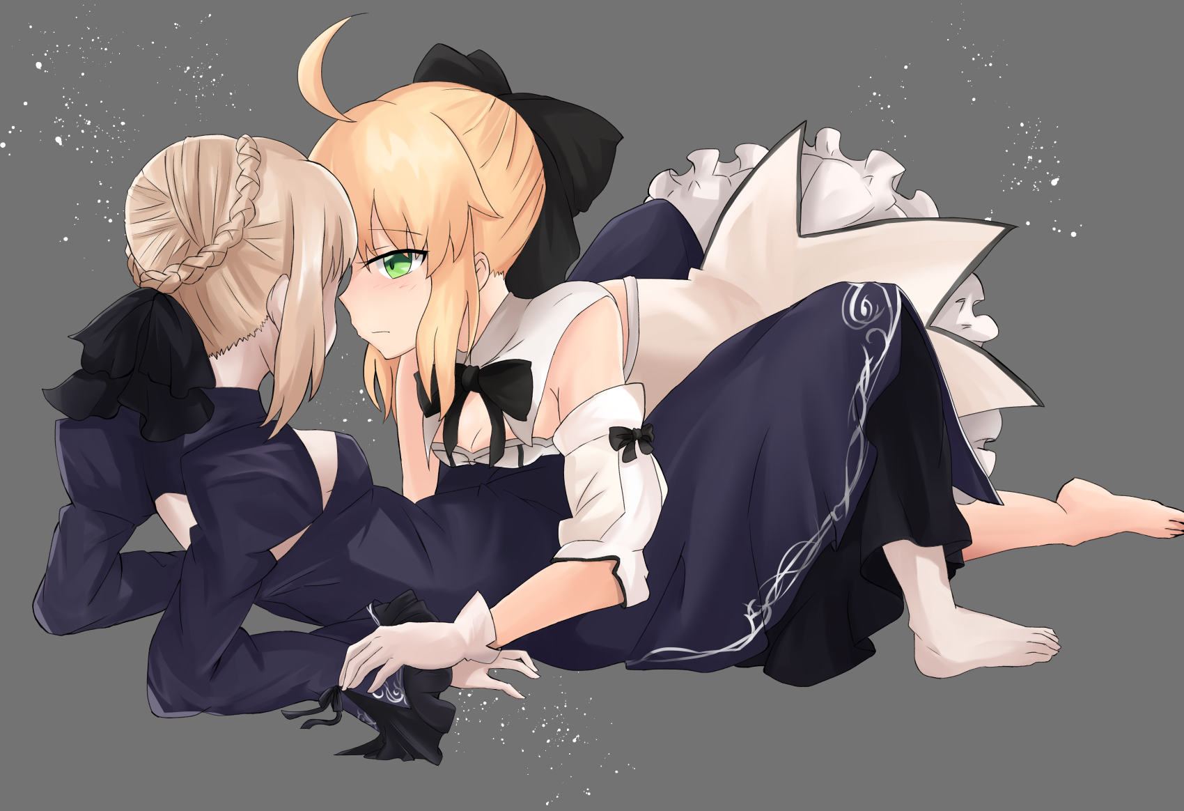 Anime 1700x1164 anime anime girls yuri Fate series Fate/Stay Night Fate/Stay Night: Unlimited Blade Works Fate/Unlimited Codes  blonde Artoria Pendragon Saber Alter Saber Lily