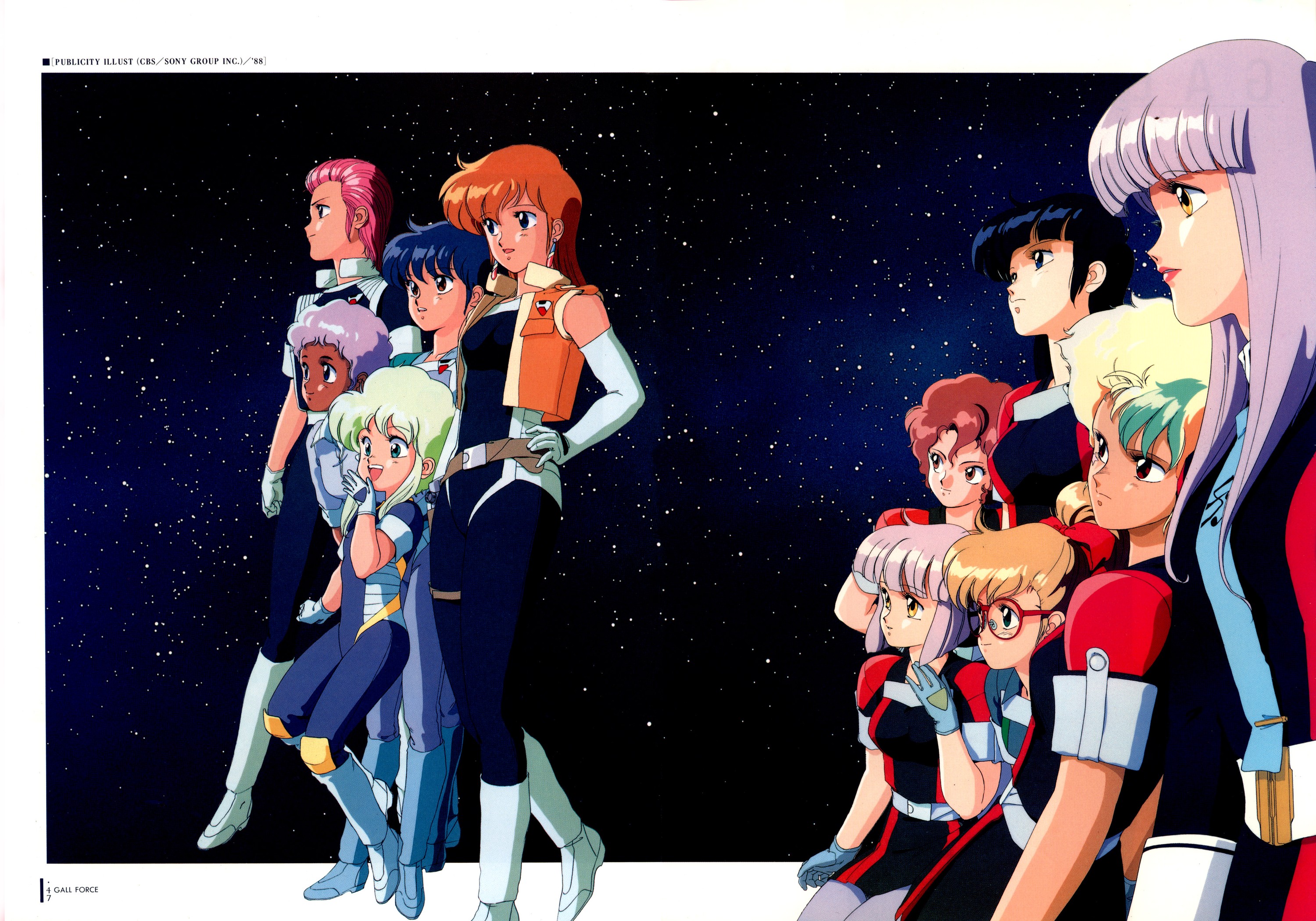 Anime 3000x2100 Gall Force anime girls science fiction uniform Kenichi Sonoda