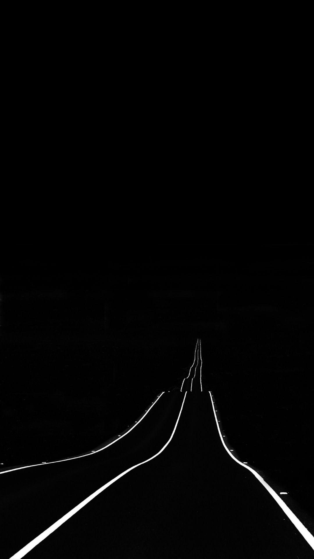 General 1080x1920 black background road night minimalism simple background