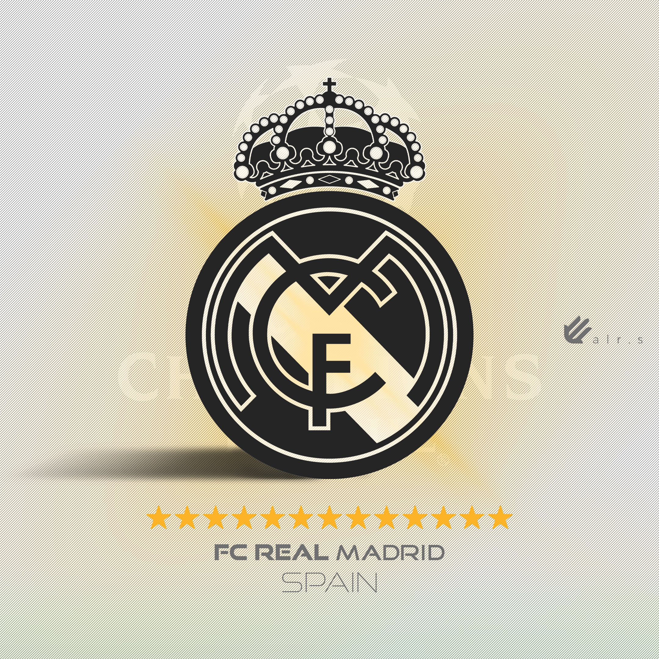 General 2160x2160 Football  Real Madrid logo Champions League clubs graphic design creativity photography colorful soccer sport soccer clubs