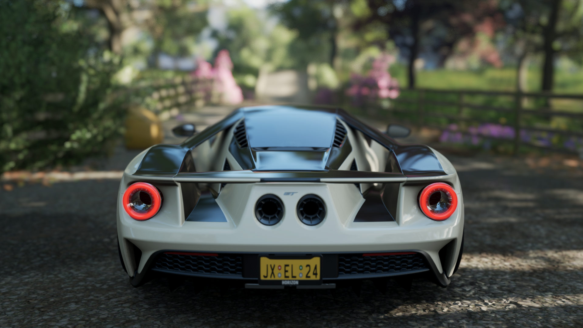 General 1920x1080 Forza Horizon 4 car vehicle video games Ford Ford GT Ford GT Mk II rear view depth of field