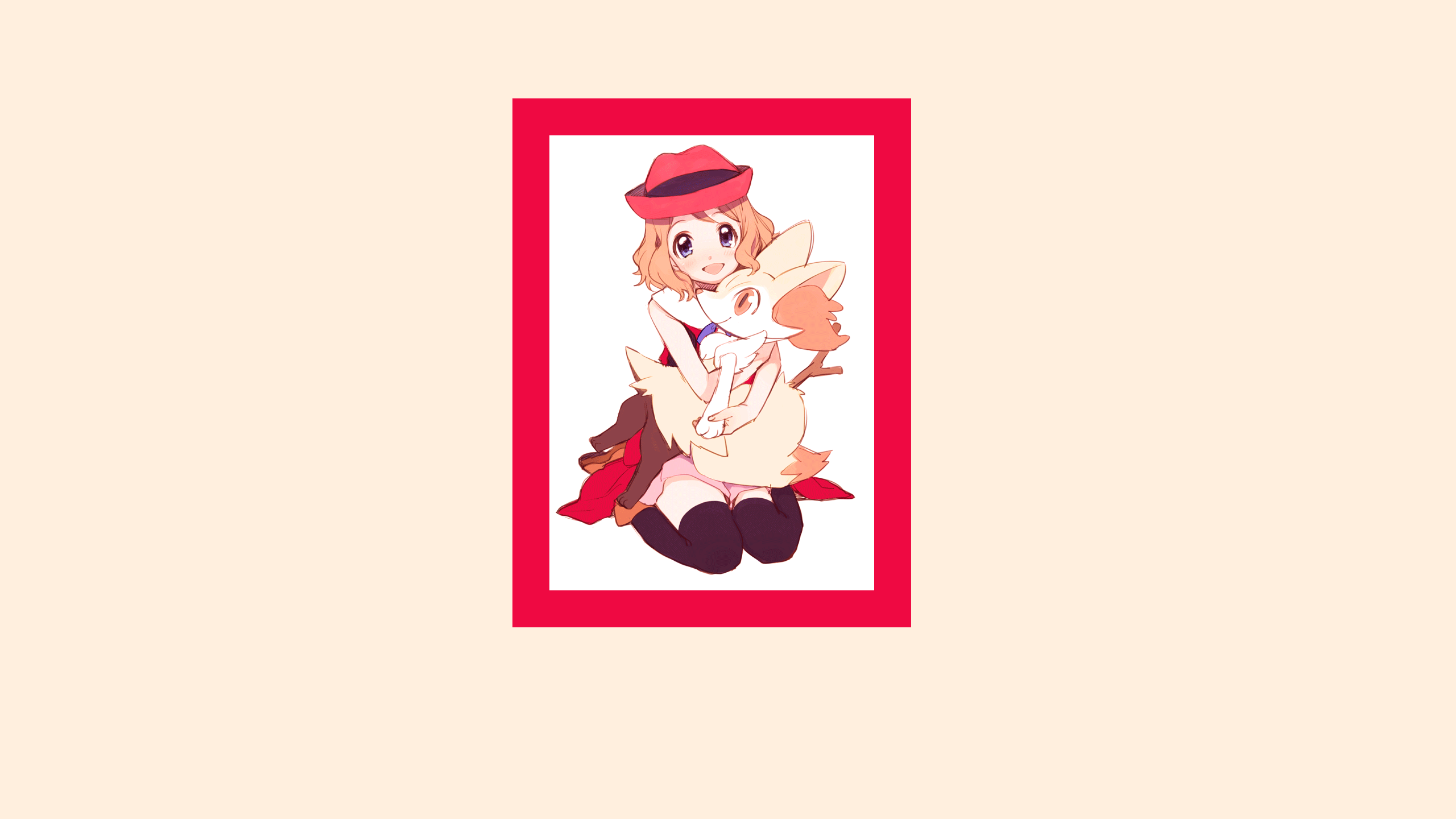 Anime 2560x1440 Pokémon Serena (Pokémon) redhead stockings hat Amezawa Koma