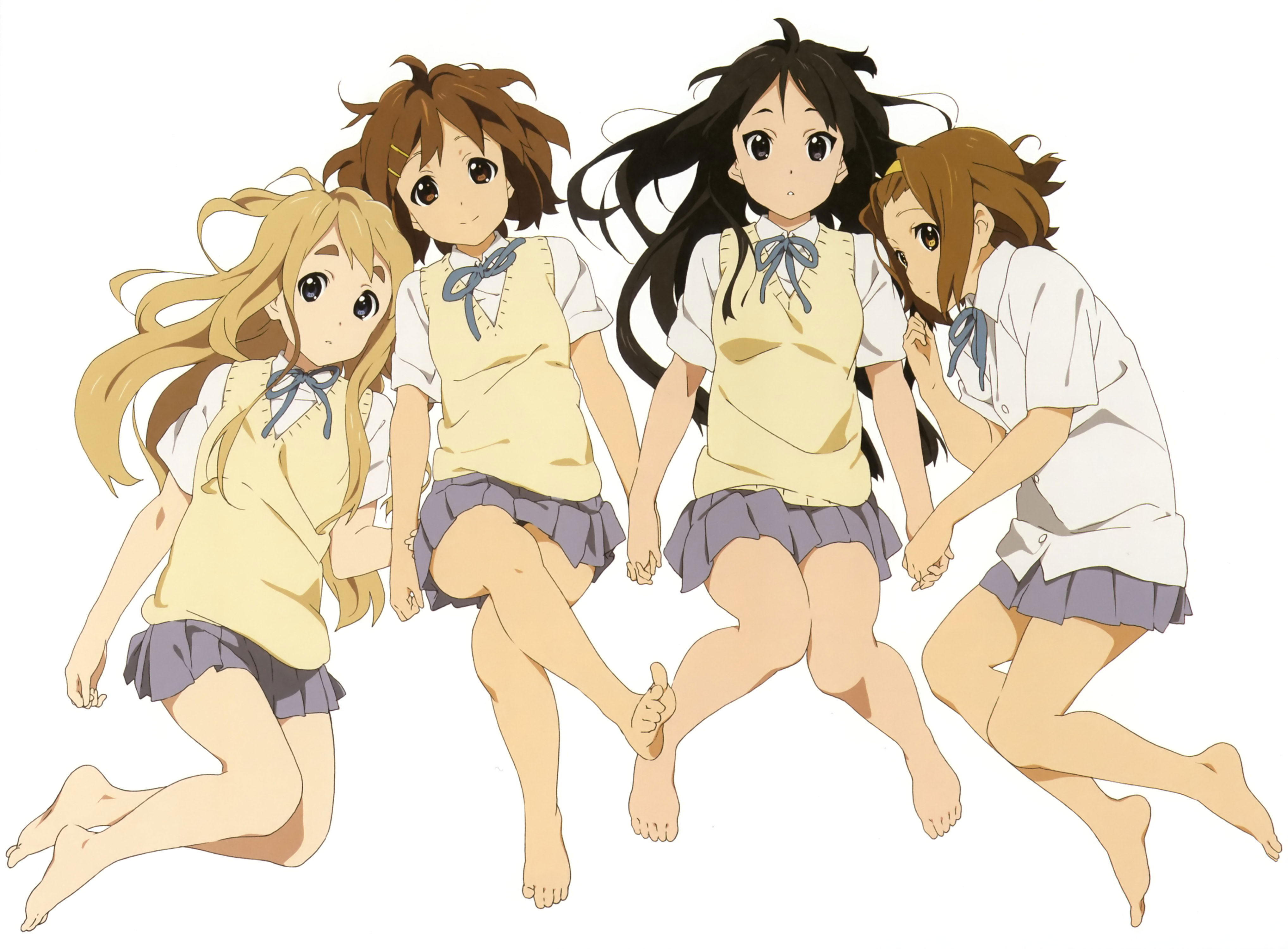 Anime 4072x3000 anime anime girls school uniform K-ON! Hirasawa Yui Kotobuki Tsumugi Tainaka Ritsu