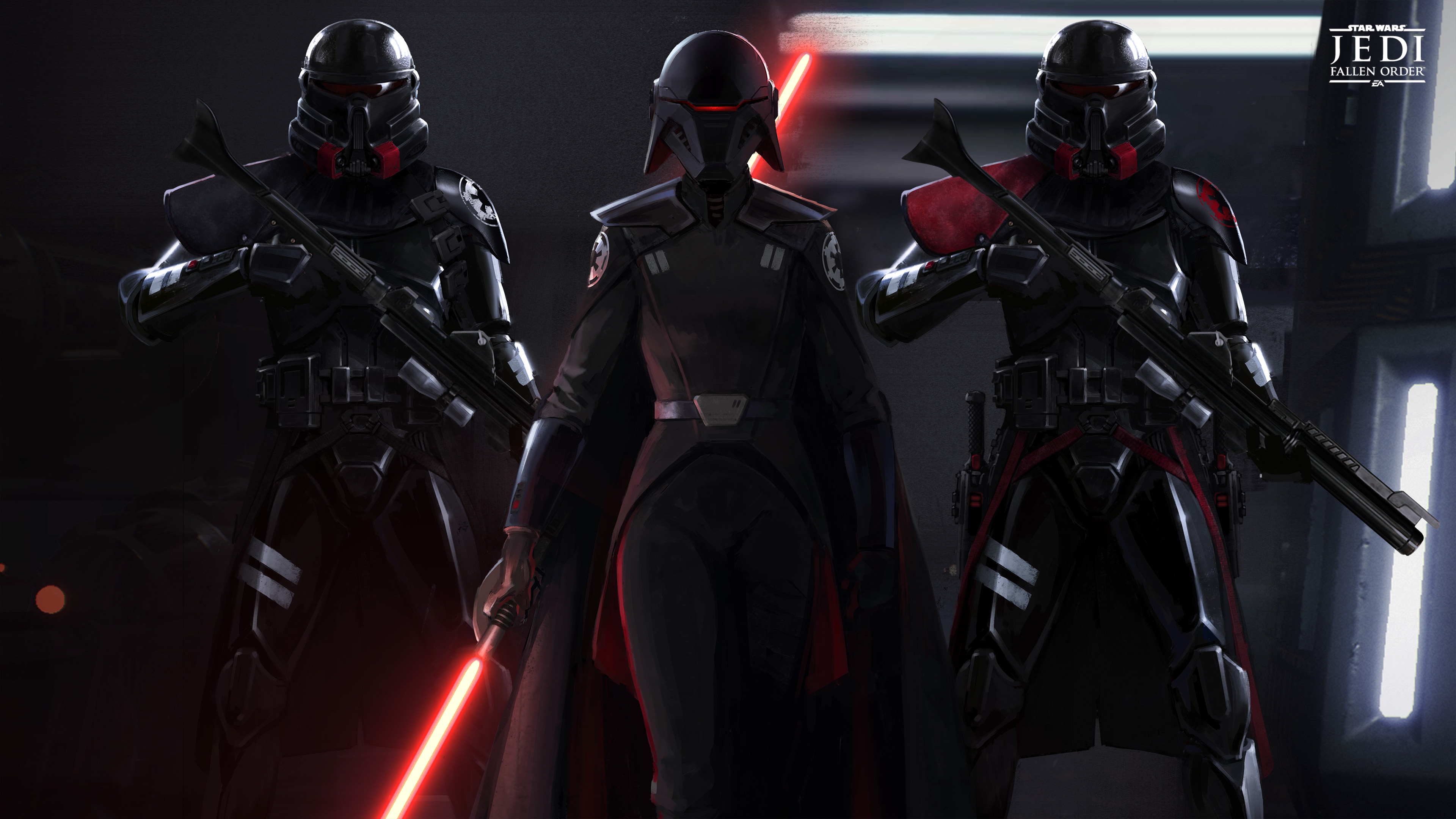 General 3840x2160 Jedi: Fallen Order Star Wars video games lightsaber video game art Sith stormtrooper second sister Inquisitor video game characters