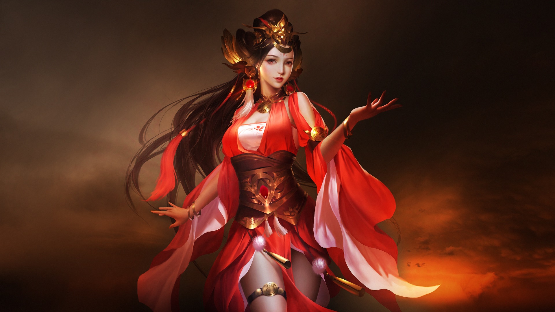 General 1920x1080 Asian artwork long hair fantasy girl fantasy art Immortal Taoists-Idle Game of Immortal Cultivation