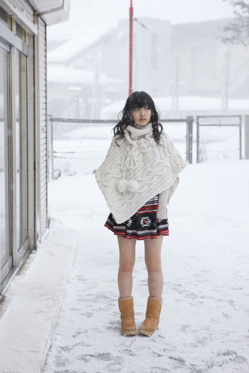People 853x1280 Airi Suzuki outdoors snow sweater women women outdoors brunette winter Japanese women Japanese Asian