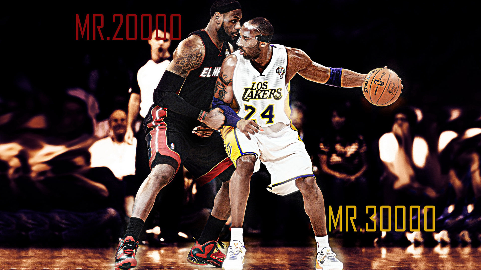 People 1920x1080 LeBron James Kobe Bryant men sport basketball NBA Miami Heat Los Angeles Lakers