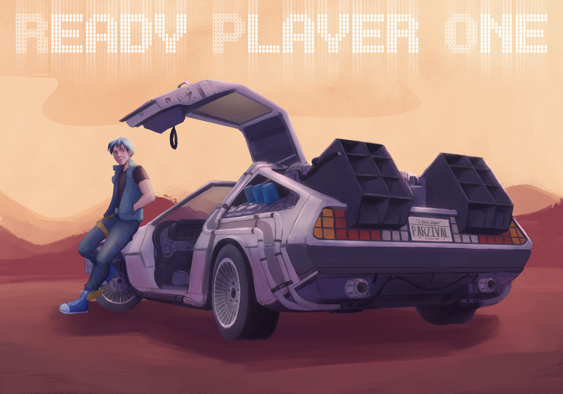 General 1920x1344 Ready player one science fiction retro theme books DeLorean American cars Book characters