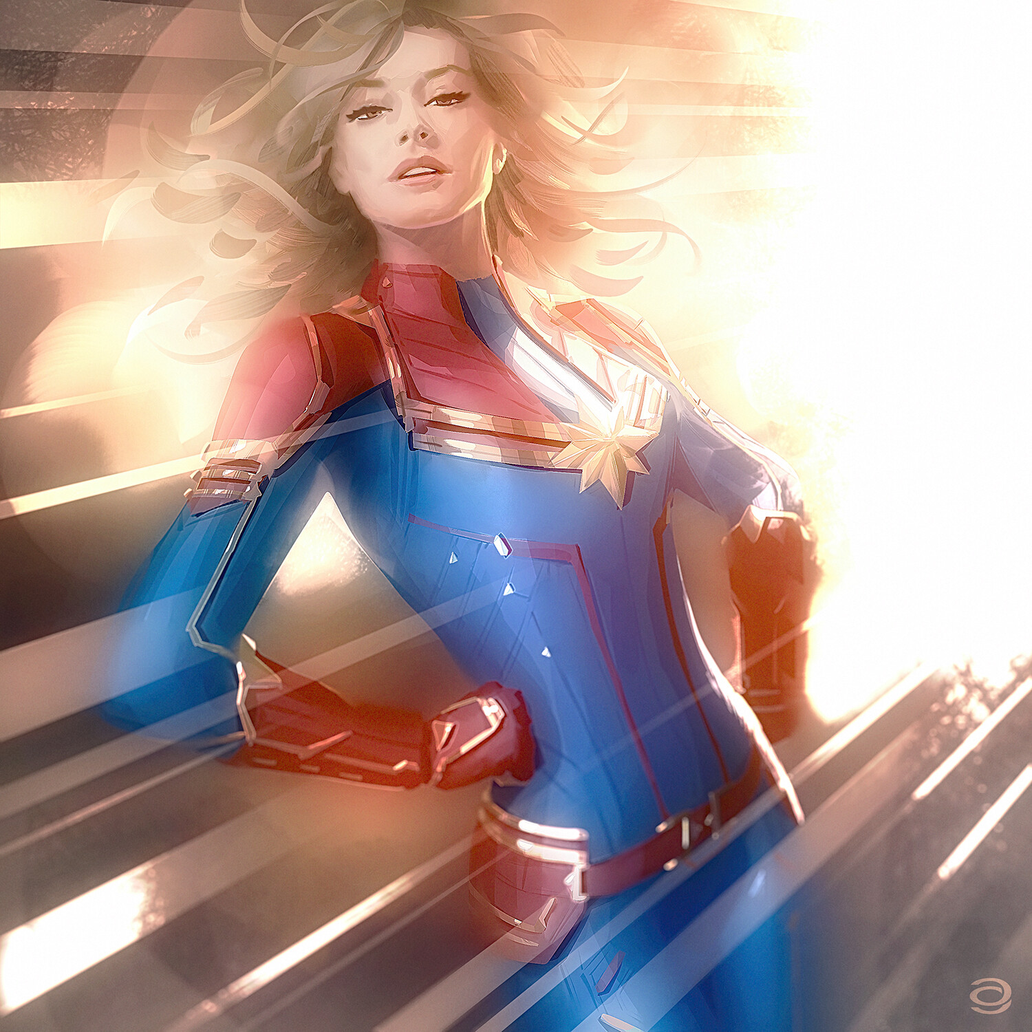 General 1500x1500 women artwork Captain Marvel fantasy girl superheroines Marvel Comics superhero