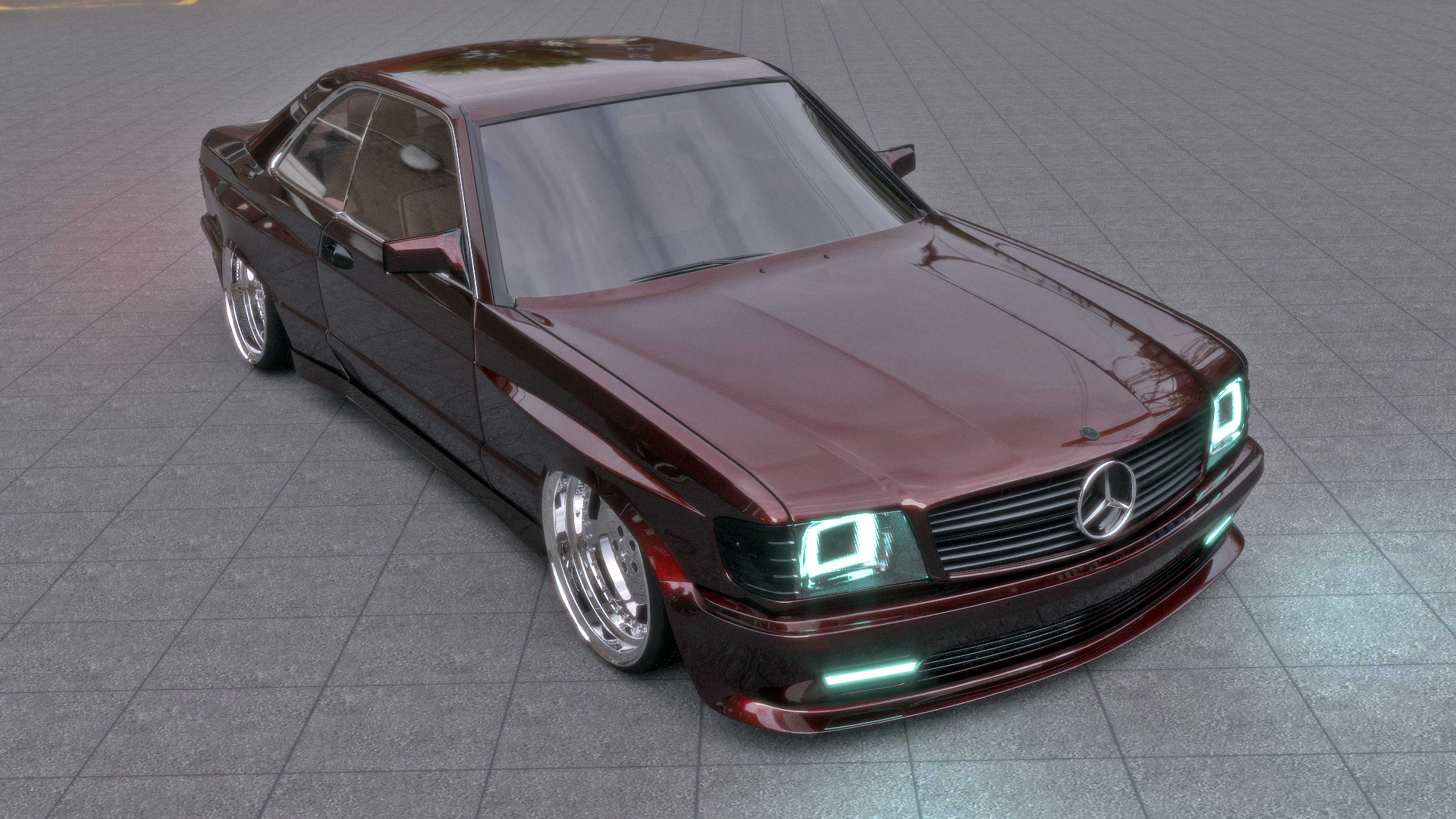 General 3840x2160 photoshopped 3dsmax realistic CGI Mercedes-Benz