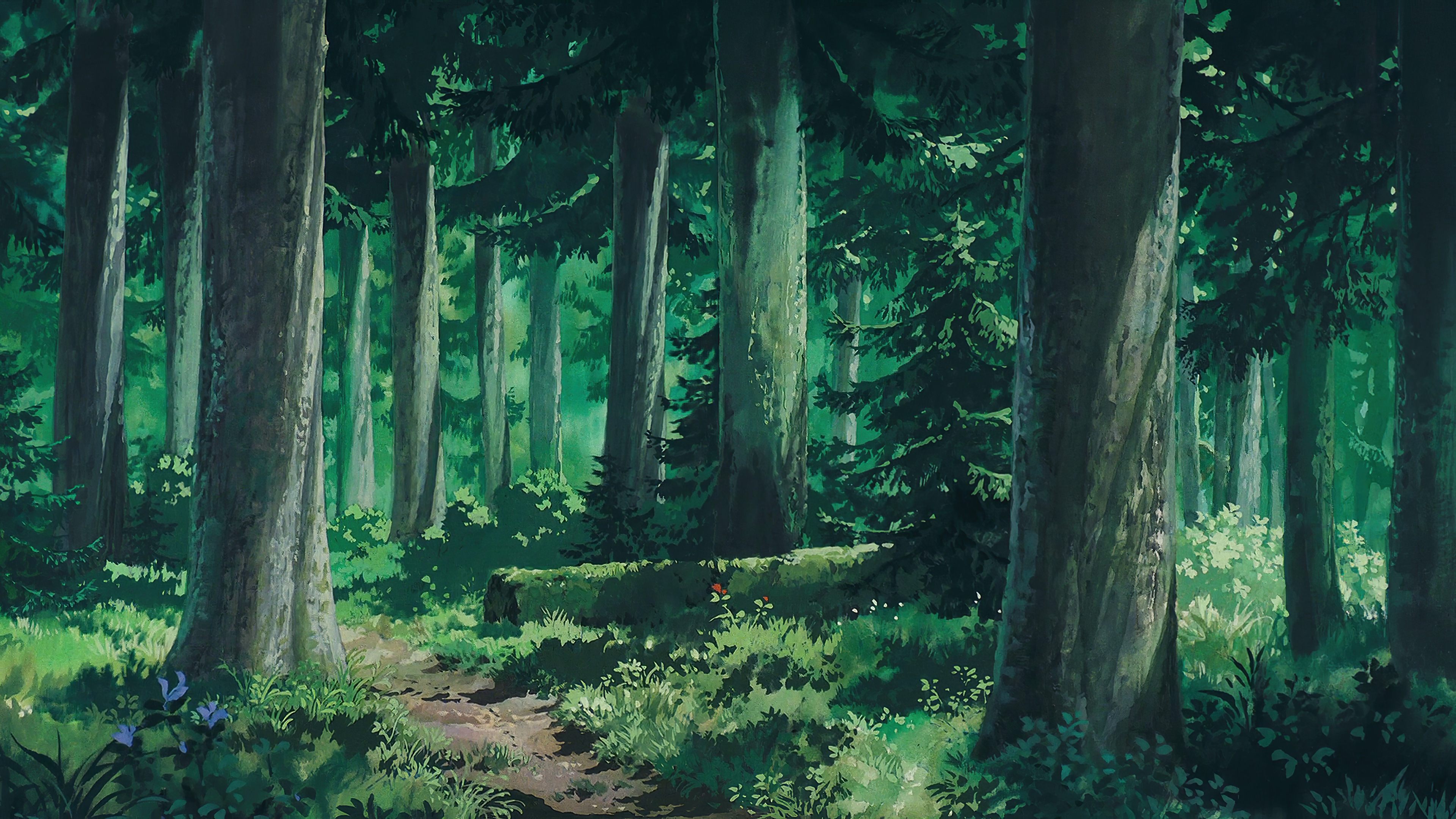 Anime 3840x2160 Studio Ghibli forest clearing forest landscape oak nature When Marnie Was There