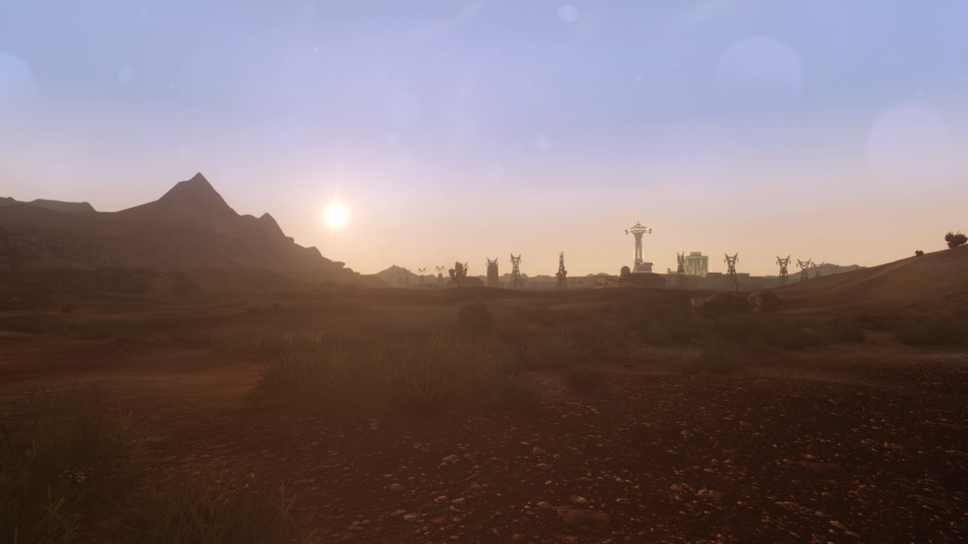 General 1920x1080 apocalyptic Fallout: New Vegas sun rays video games Mojave Desert