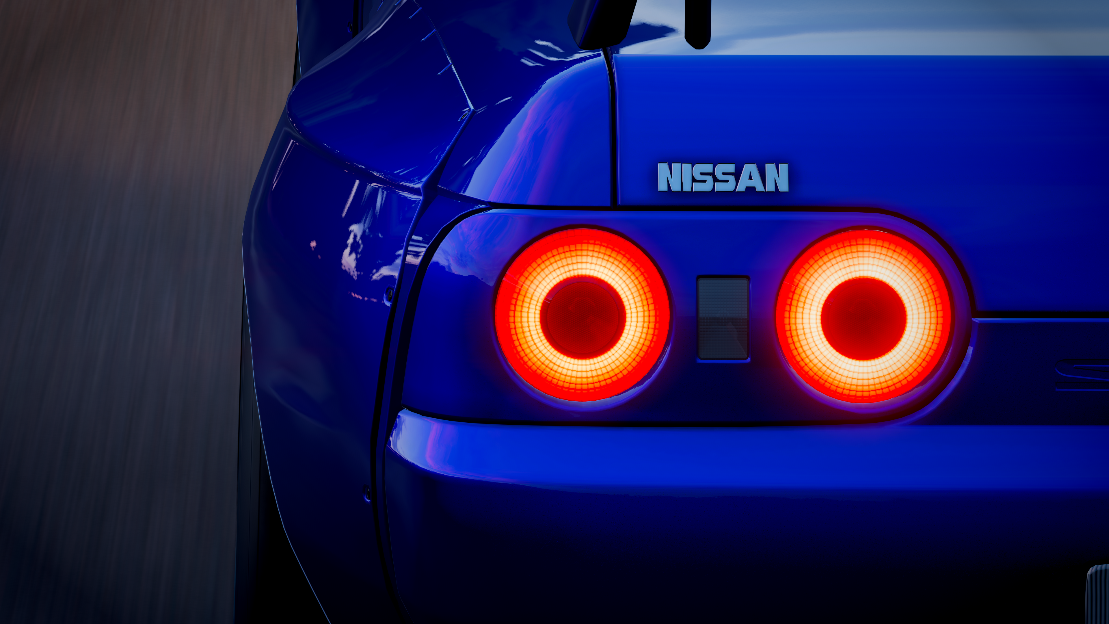 General 3840x2160 car vehicle Nissan Nissan Skyline R32 blue taillights logo Forza Forza Horizon 4 Nissan Skyline Japanese cars PlaygroundGames video games