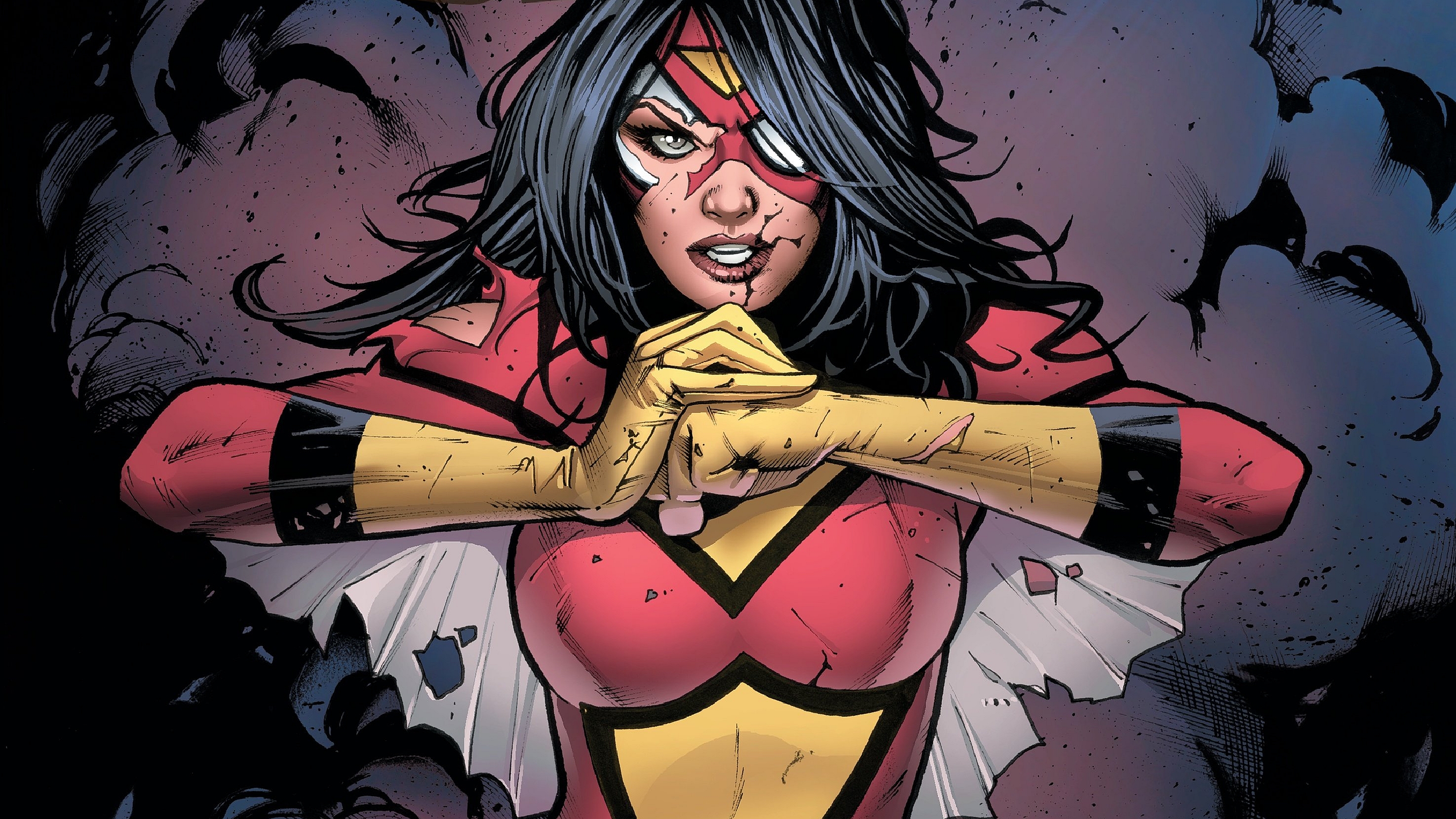 General 2950x1660 Marvel Comics Spider-Man Spider-Woman frontal view
