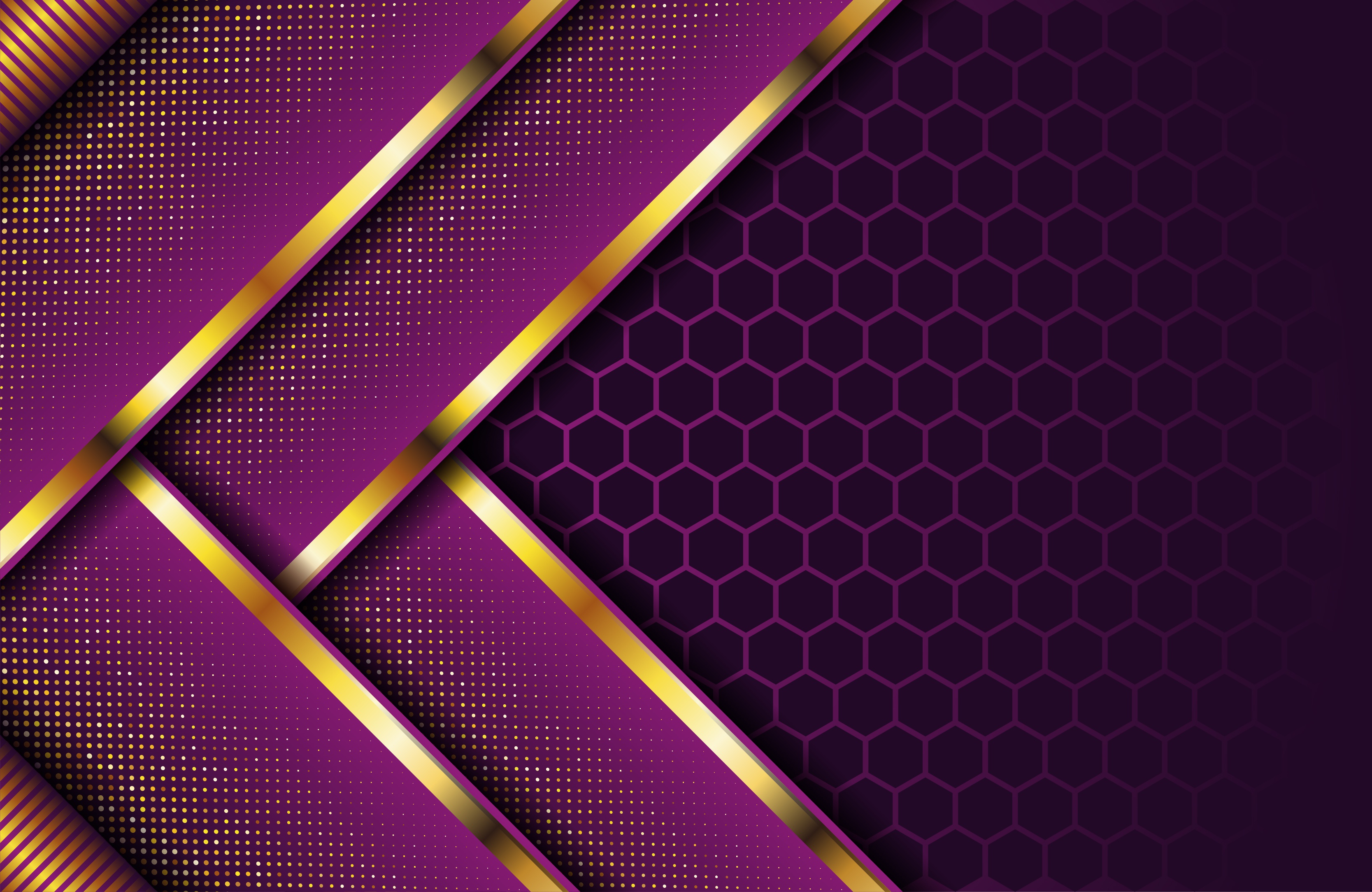 General 3334x2167 texture abstract gold digital art purple purple background hexagon