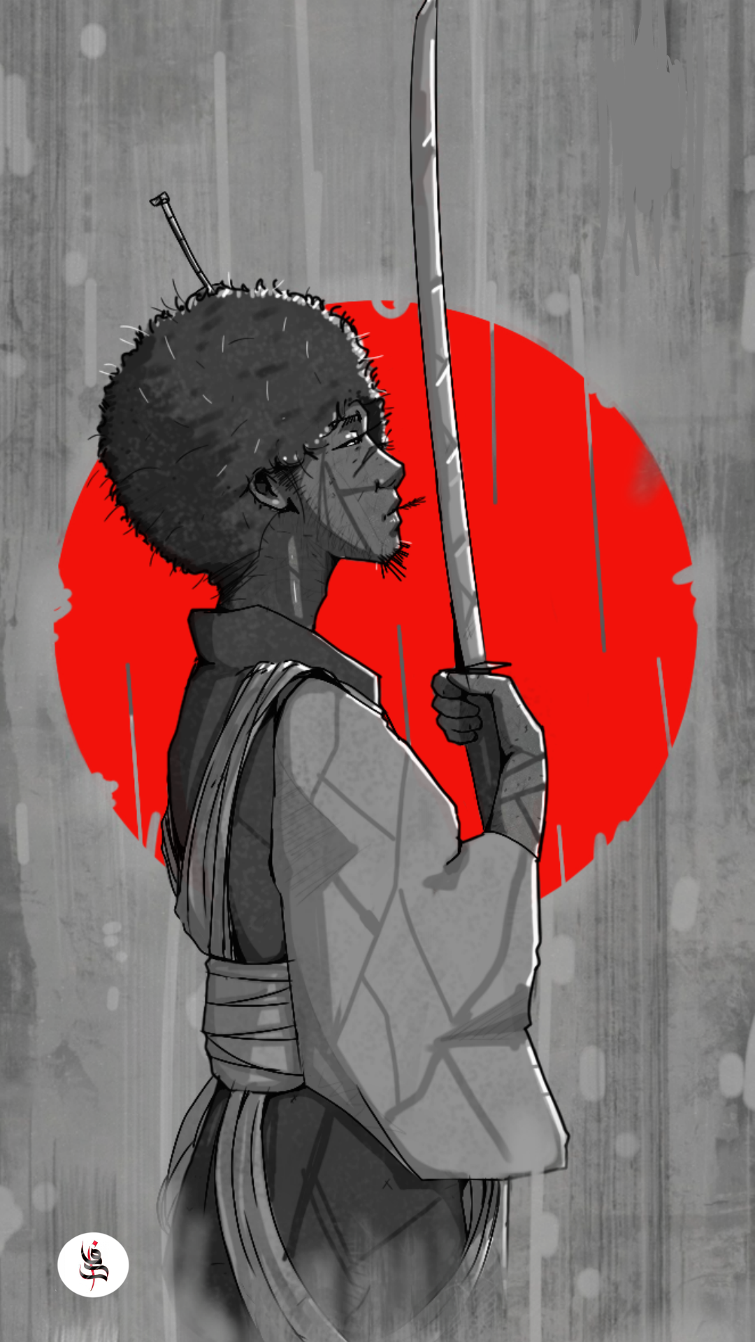 General 1080x1920 illustration digital art men artwork African kudi888