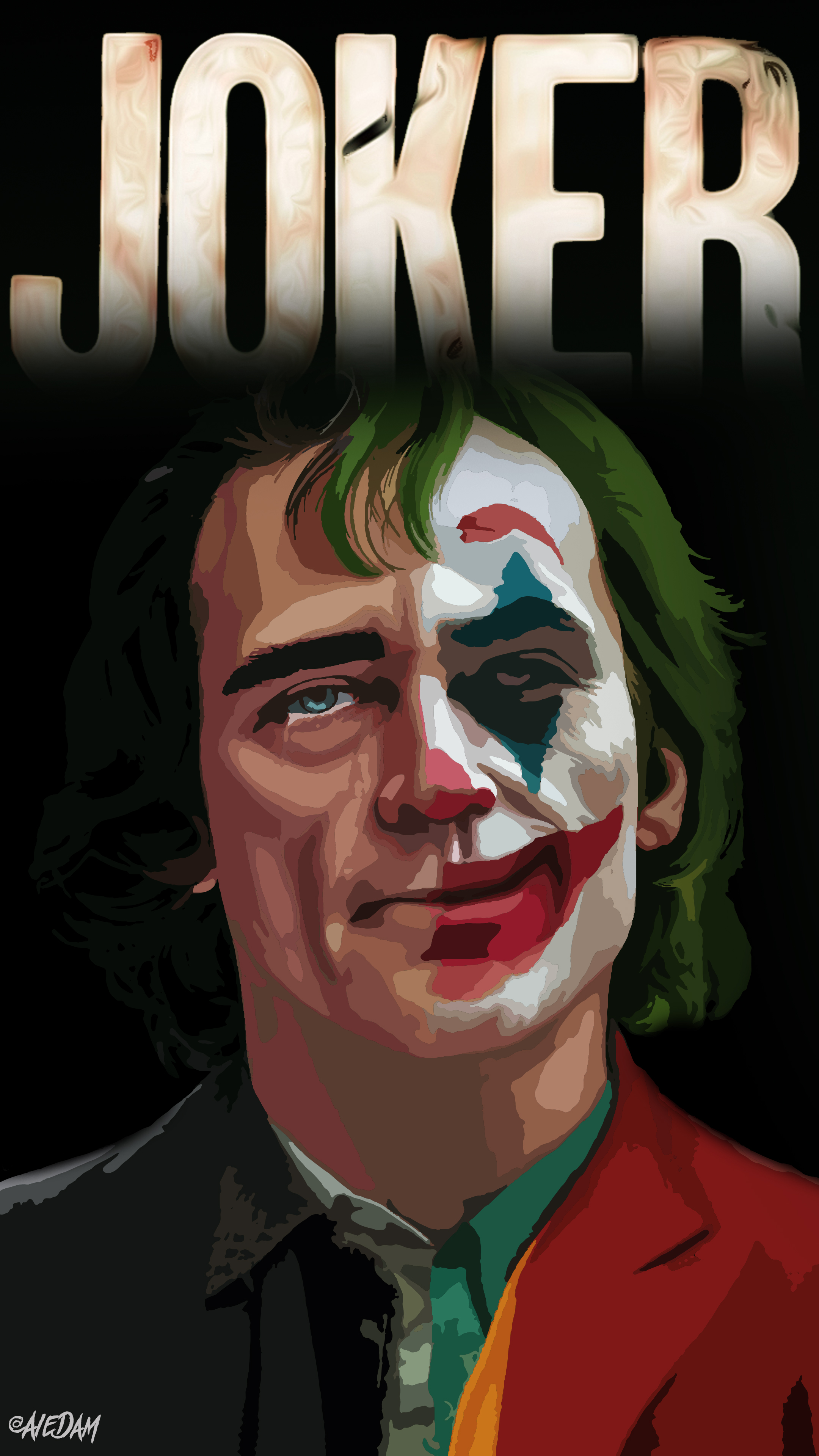 General 2160x3840 Joker (2019 Movie) Joker Joaquin Phoenix DC Universe vector actor movies digital art watermarked text portrait display