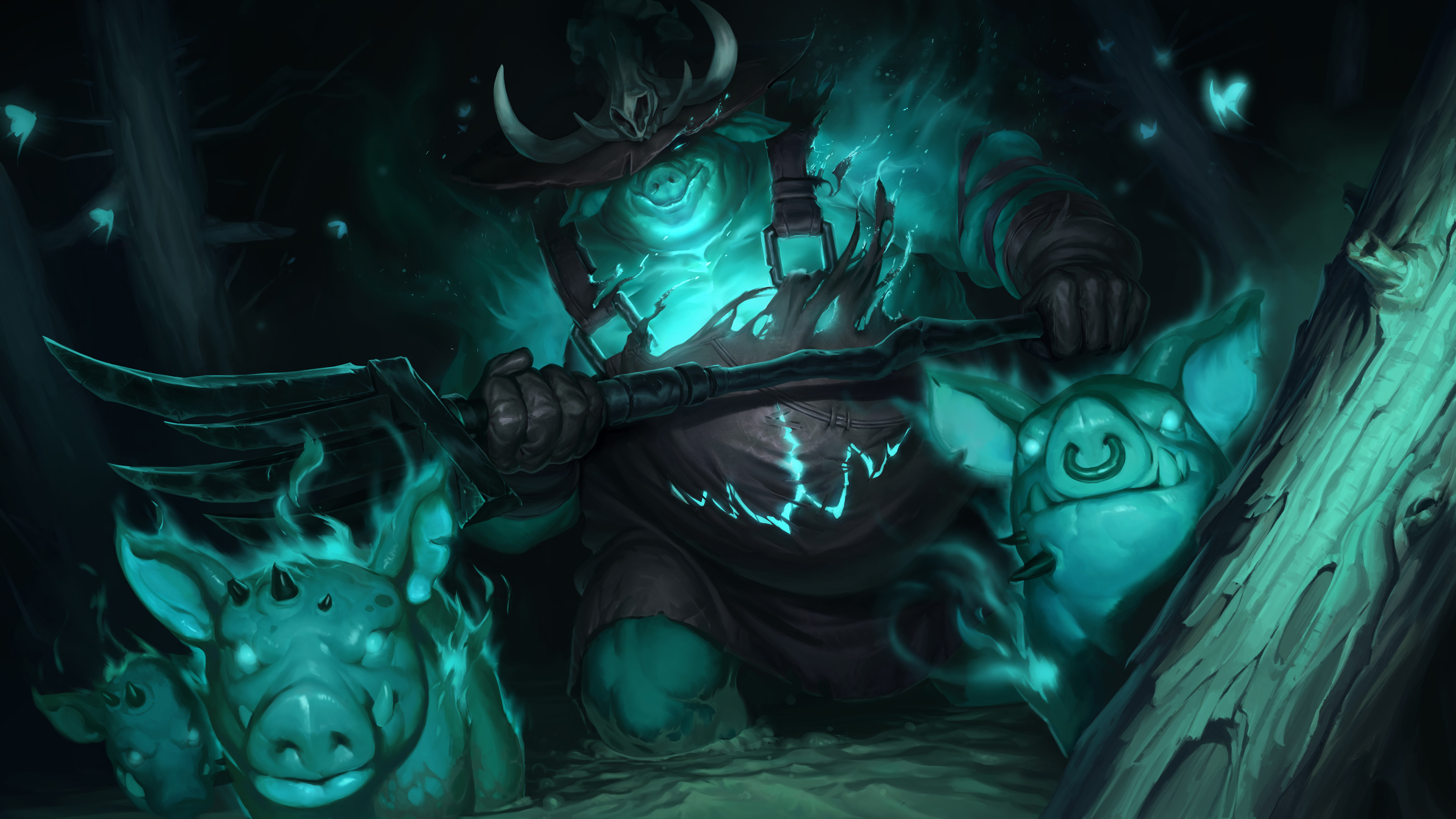 General 3840x2160 Legends of Runeterra League of Legends PC gaming fantasy art turquoise