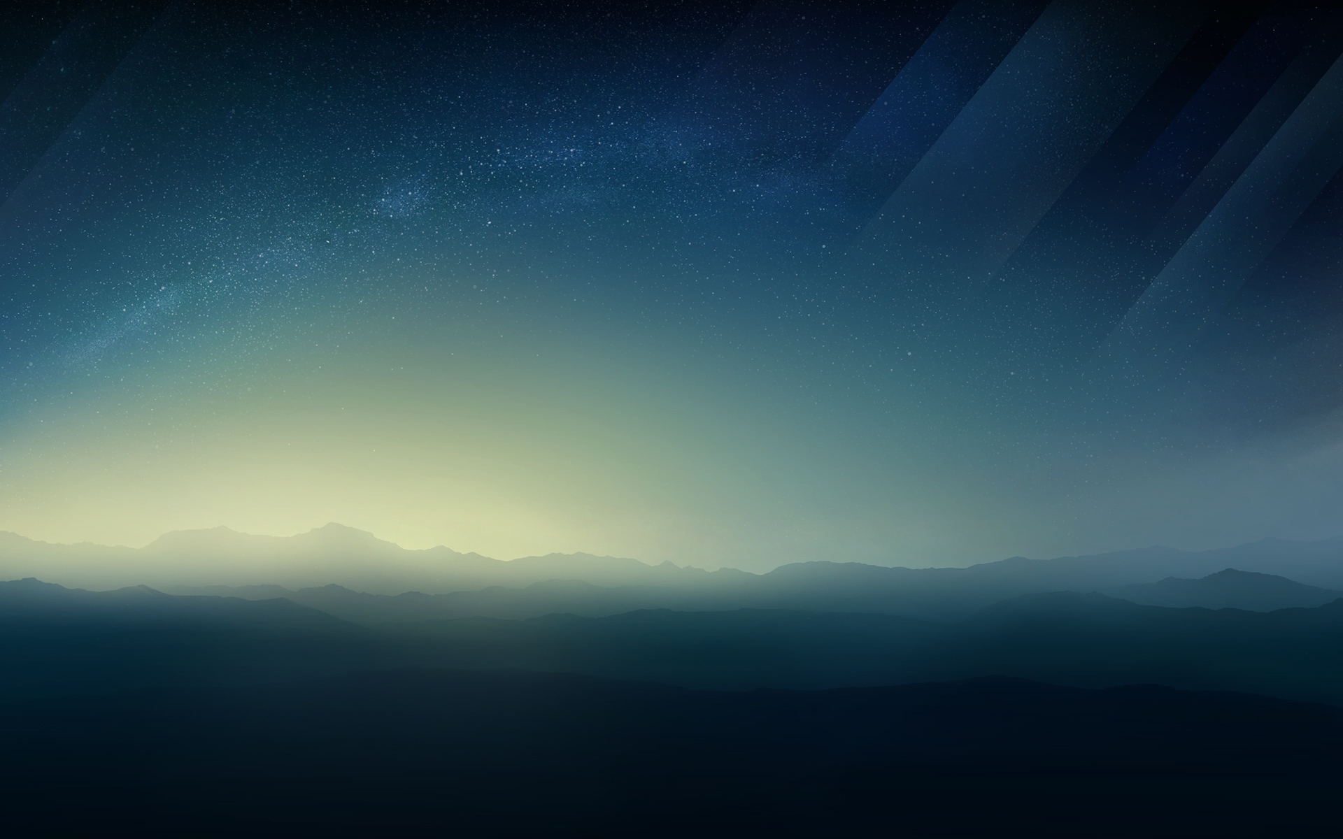 General 1920x1200 stars mountains horizon low light